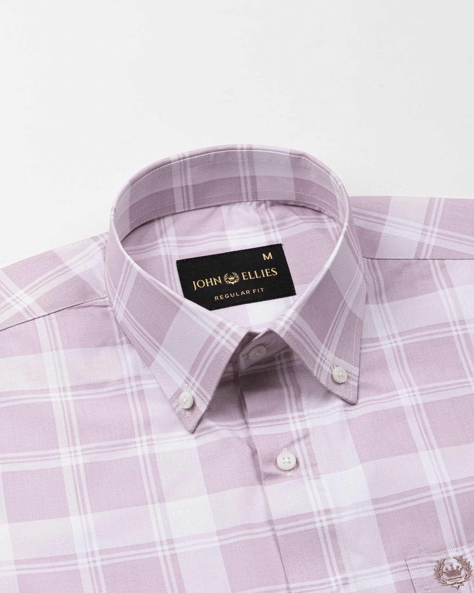 Gogh Pink Check Button Down Cotton Shirt