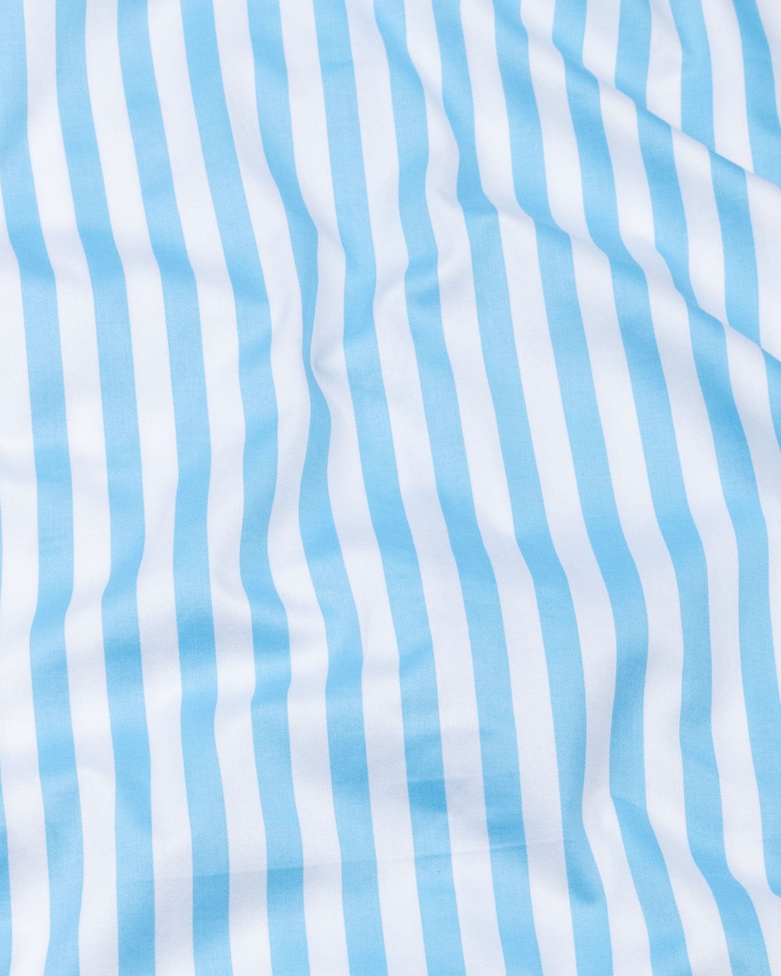 Holend Sky Blue Premium Cotton Stripes Shirt
