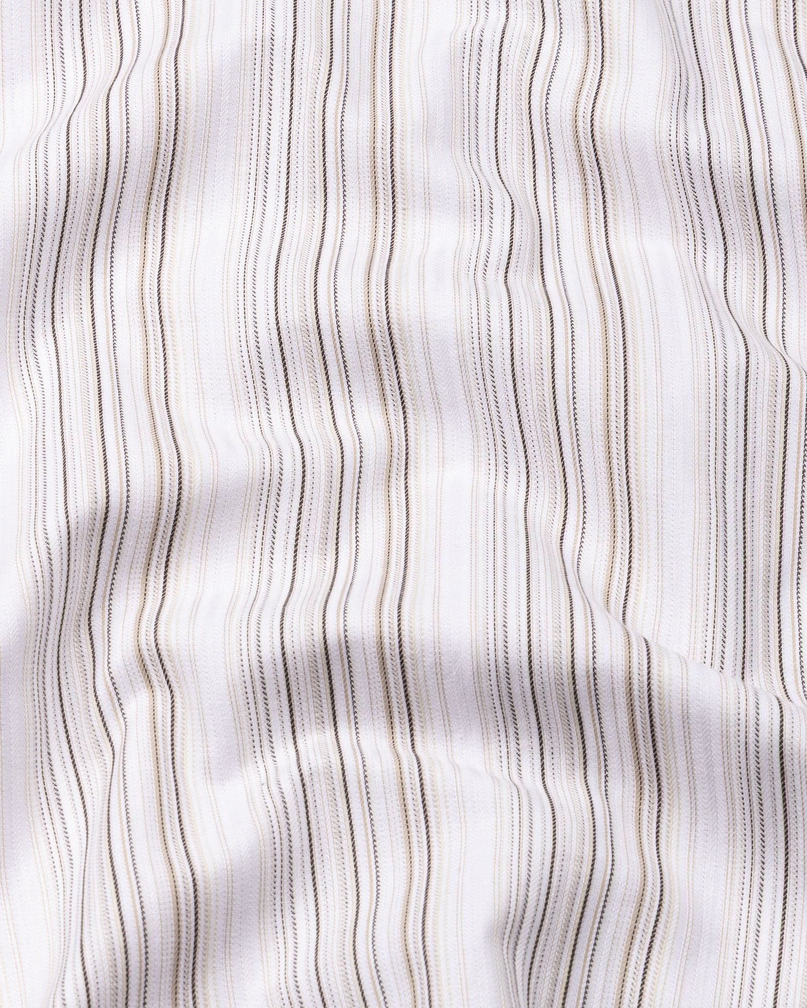 Rownin Brown Cotton Stripes Shirt