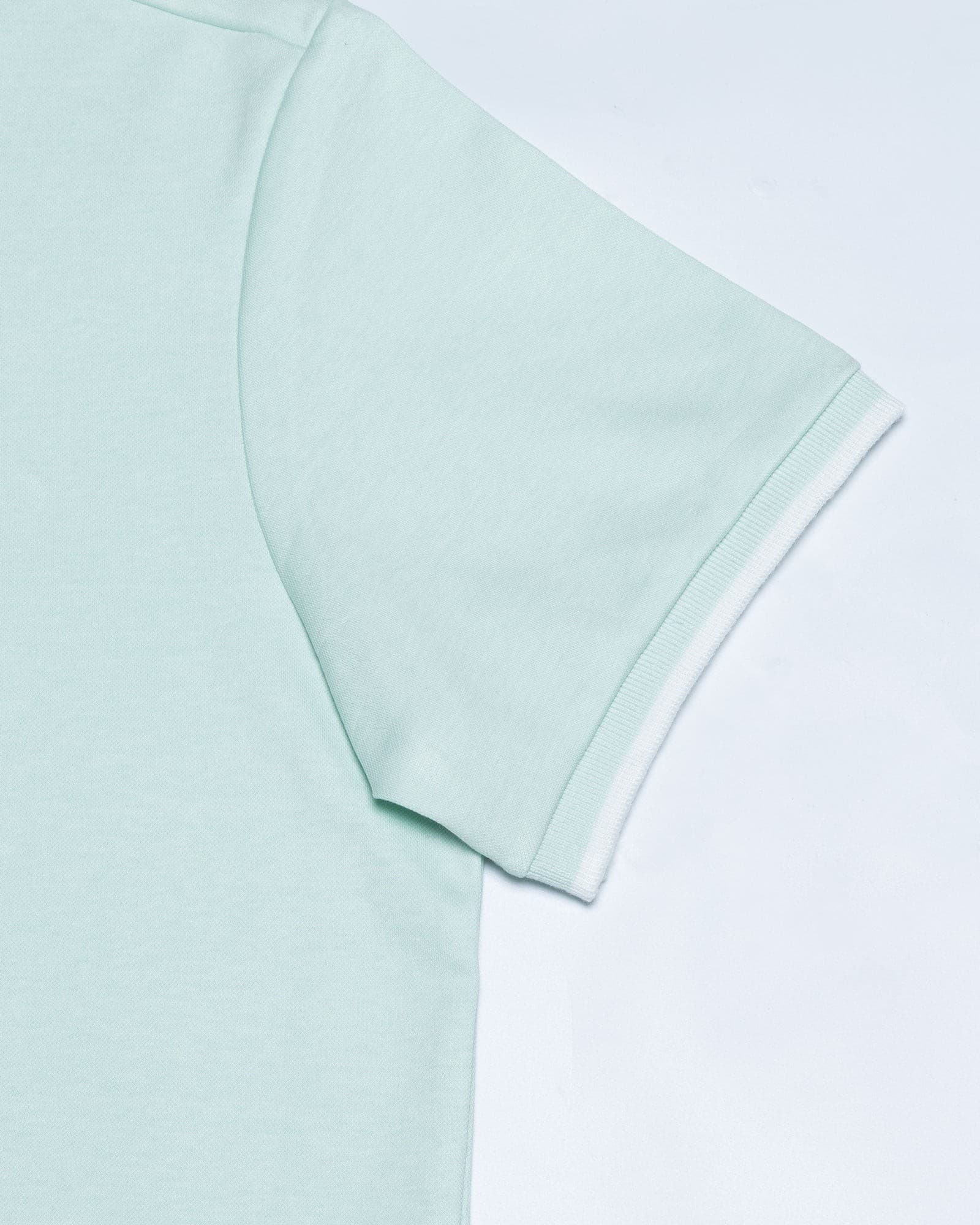 Kord Seafoam Green Cotton Polo T-Shirt