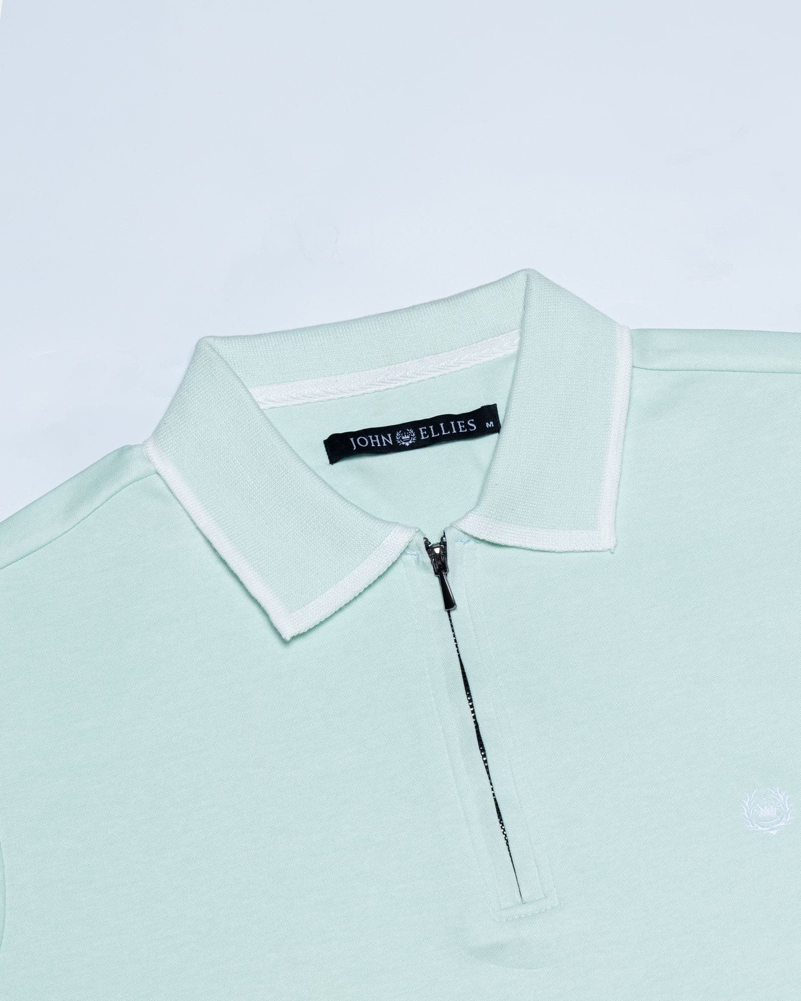Kord Seafoam Green Cotton Polo T-Shirt
