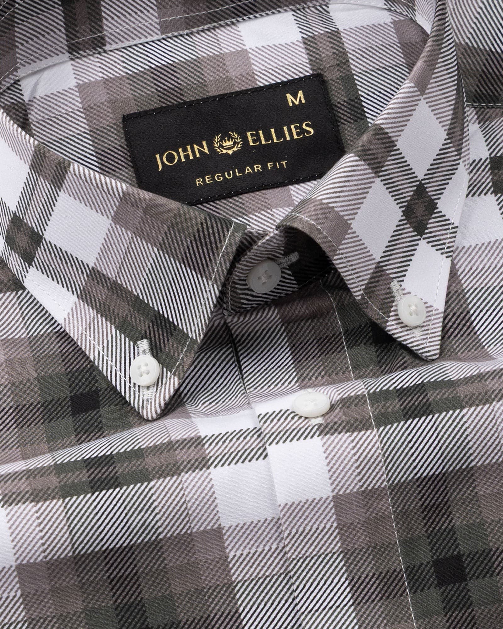Gogh Brown Check Button Down Cotton Shirt