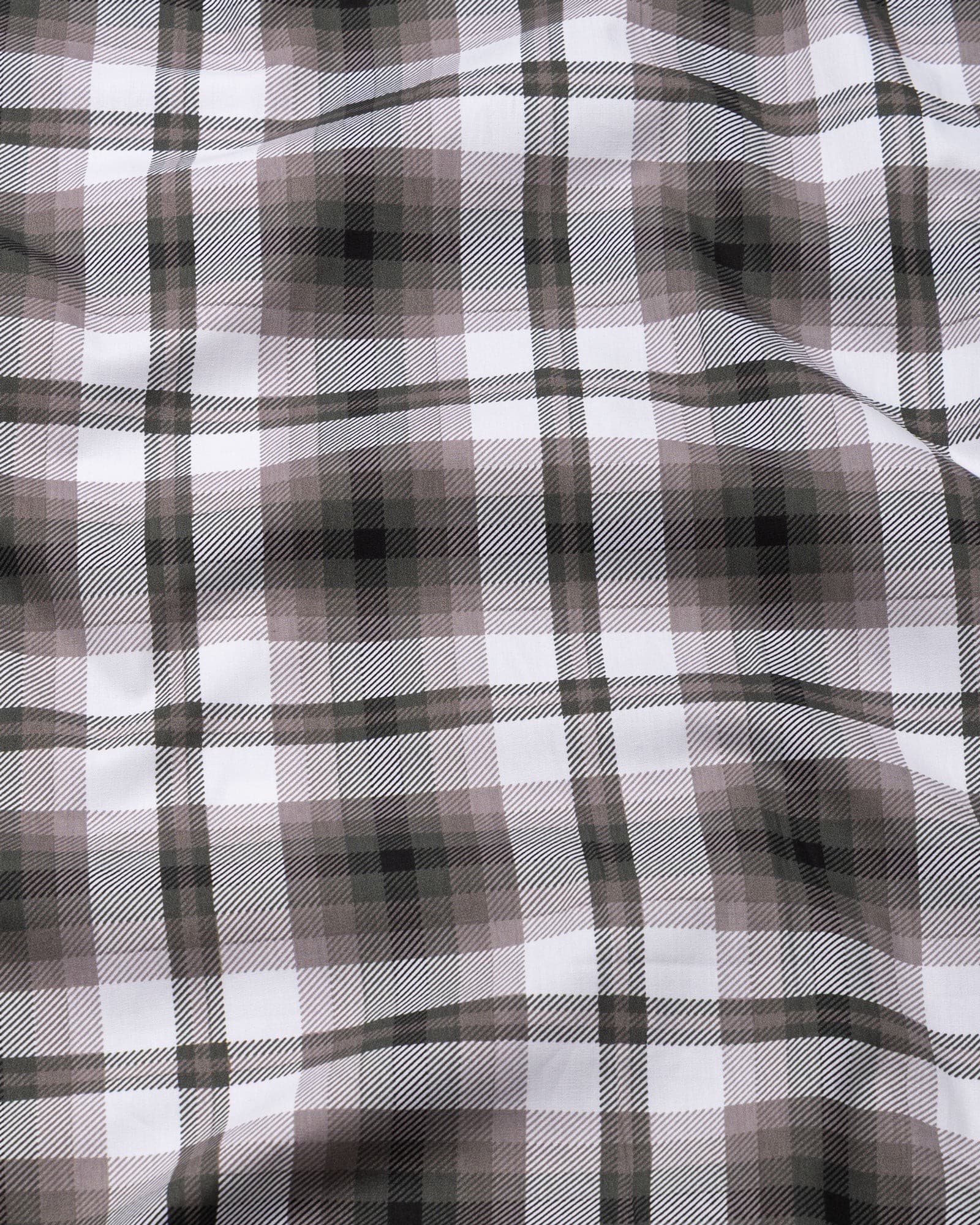 Gogh Brown Check Button Down Cotton Shirt