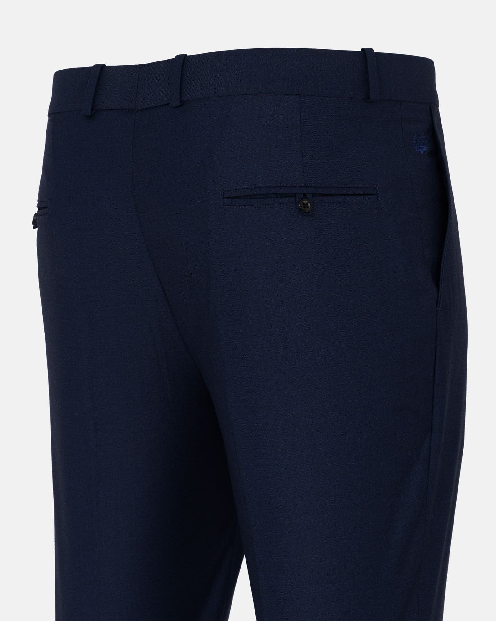 Reson Navy Blue Formal Cotton Pant