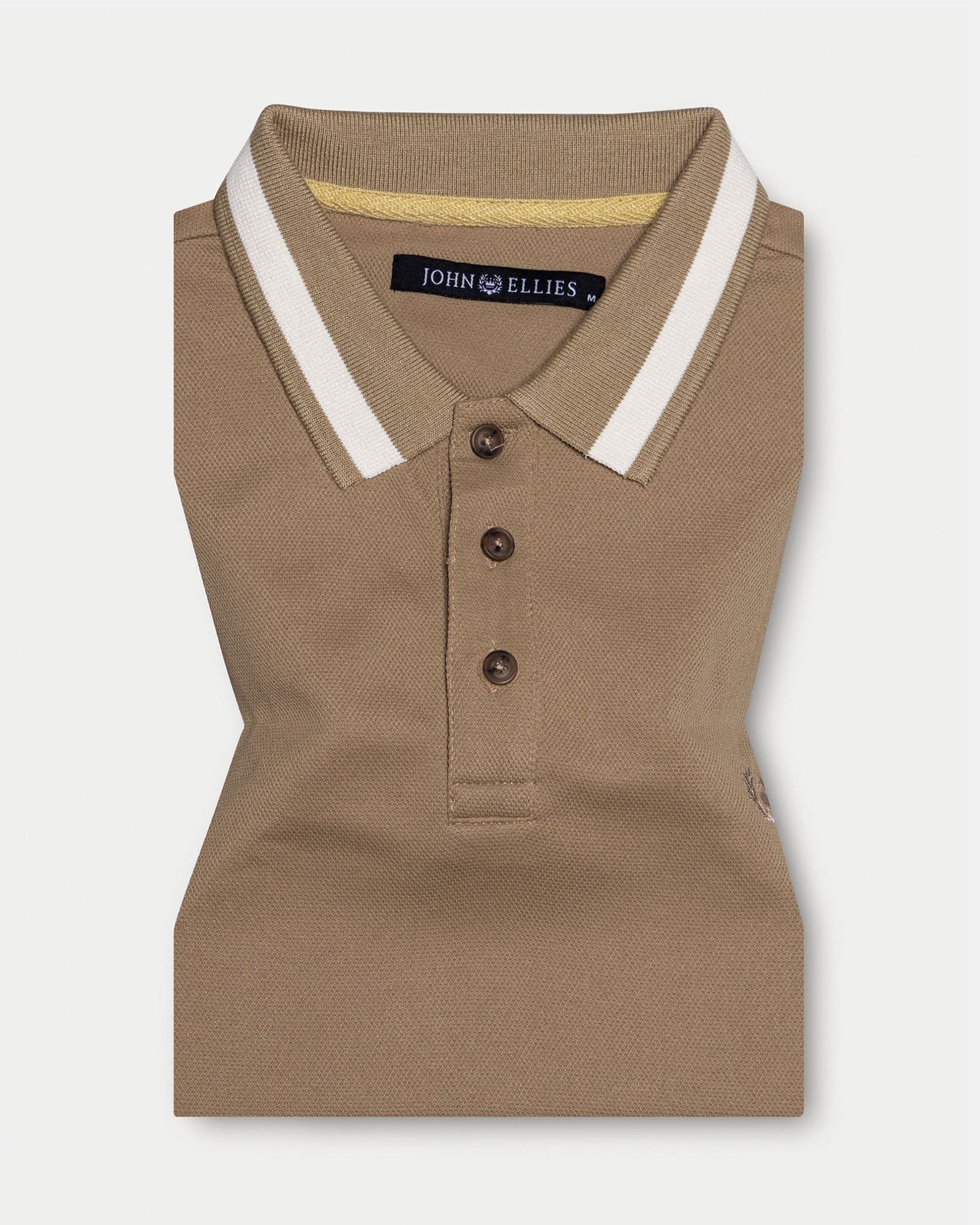 Marfill Brown Cotton Polo T-Shirt