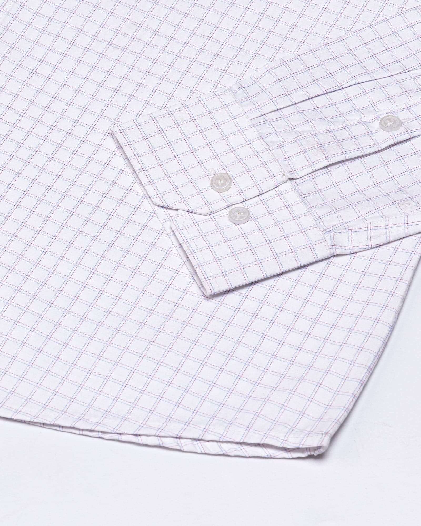 Helston Maroon Check Cotton Shirt