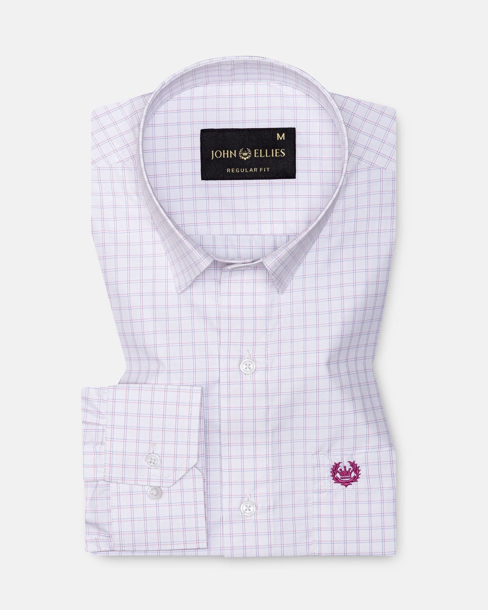 Helston Pink Check Cotton Shirt