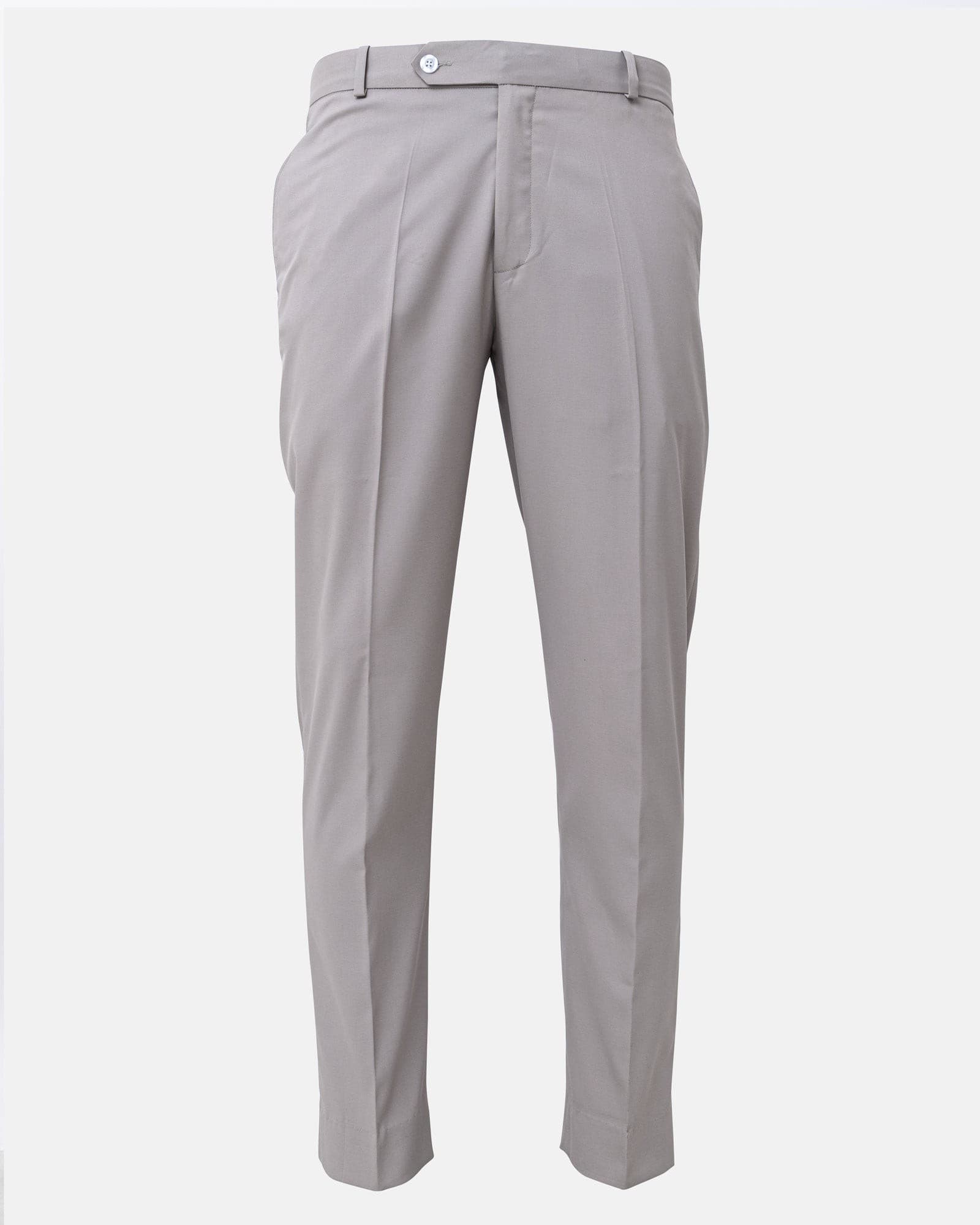 Ascots Silver Plain Formal Cotton Pant