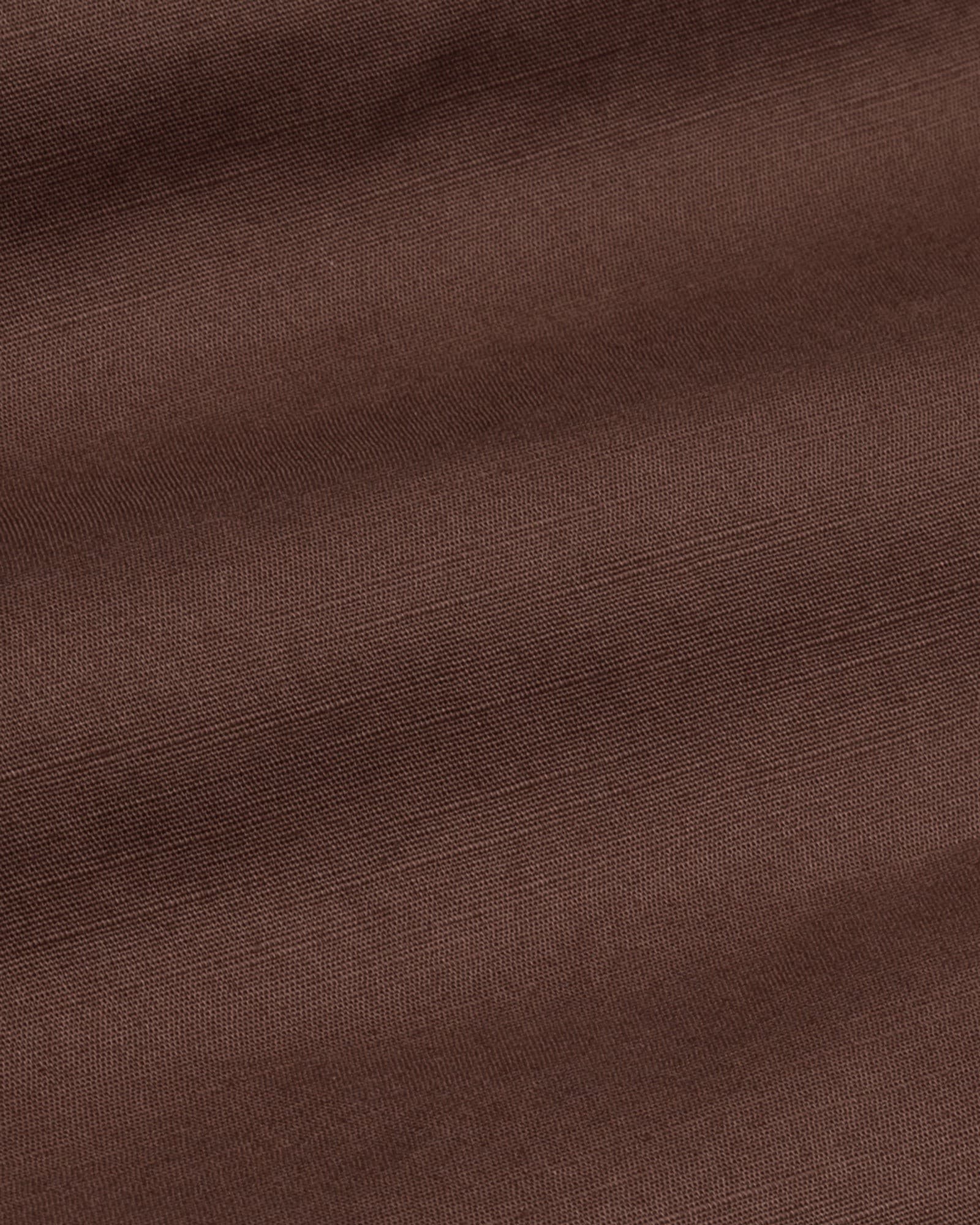 Amess Brown Plain Linen Shirt