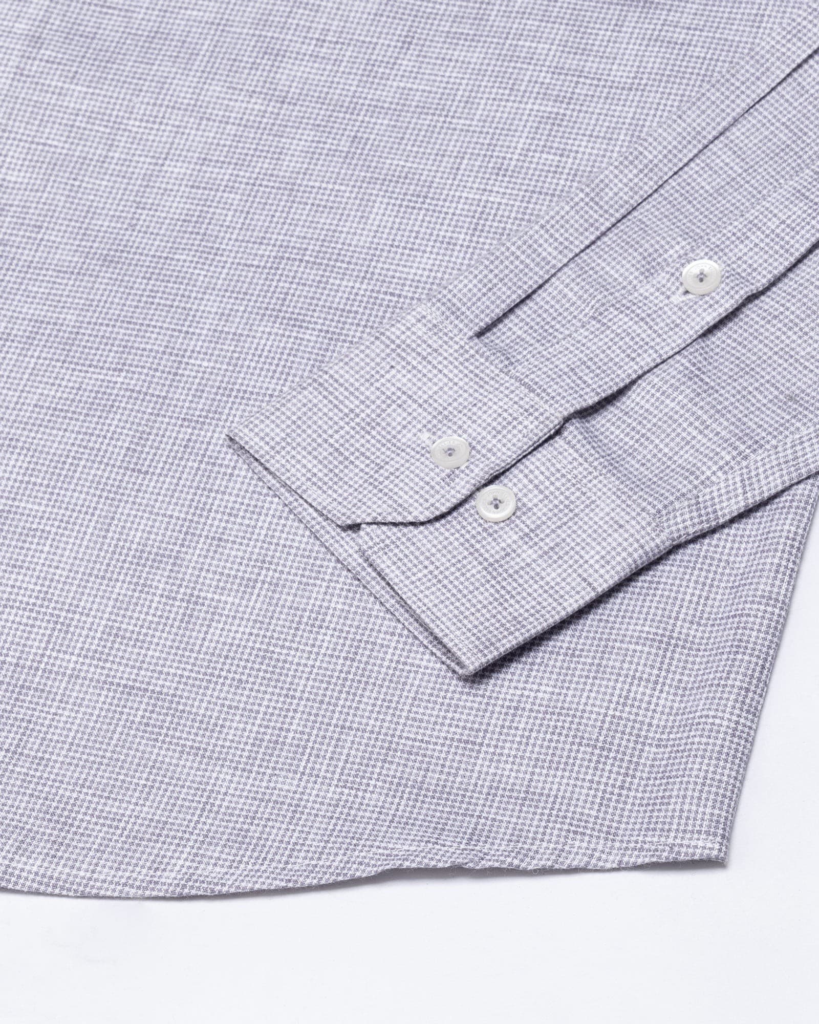 Isaac Purple Check Button Down Linen Shirt
