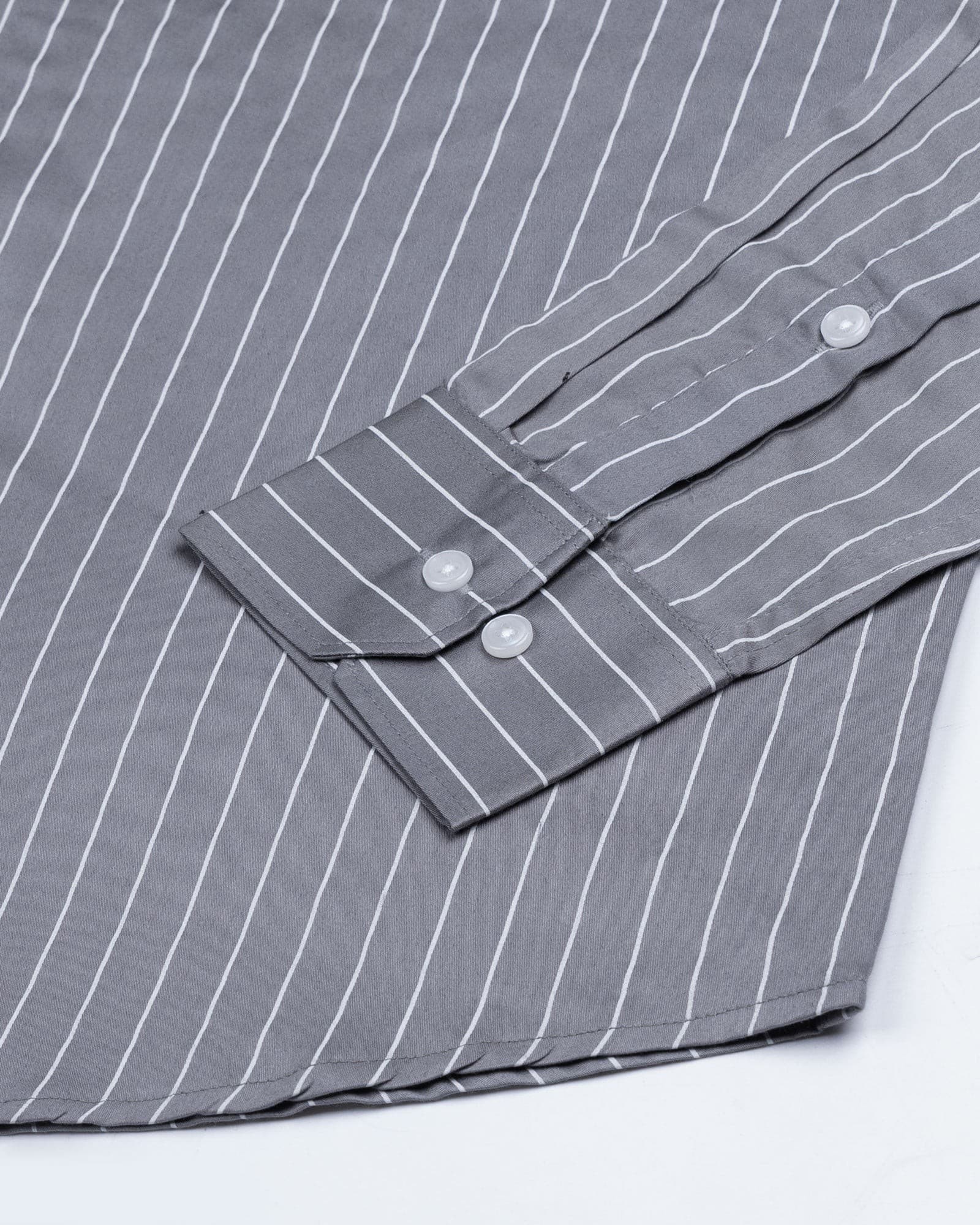 Orter Grey Stripes Button Down Premium Cotton Shirt