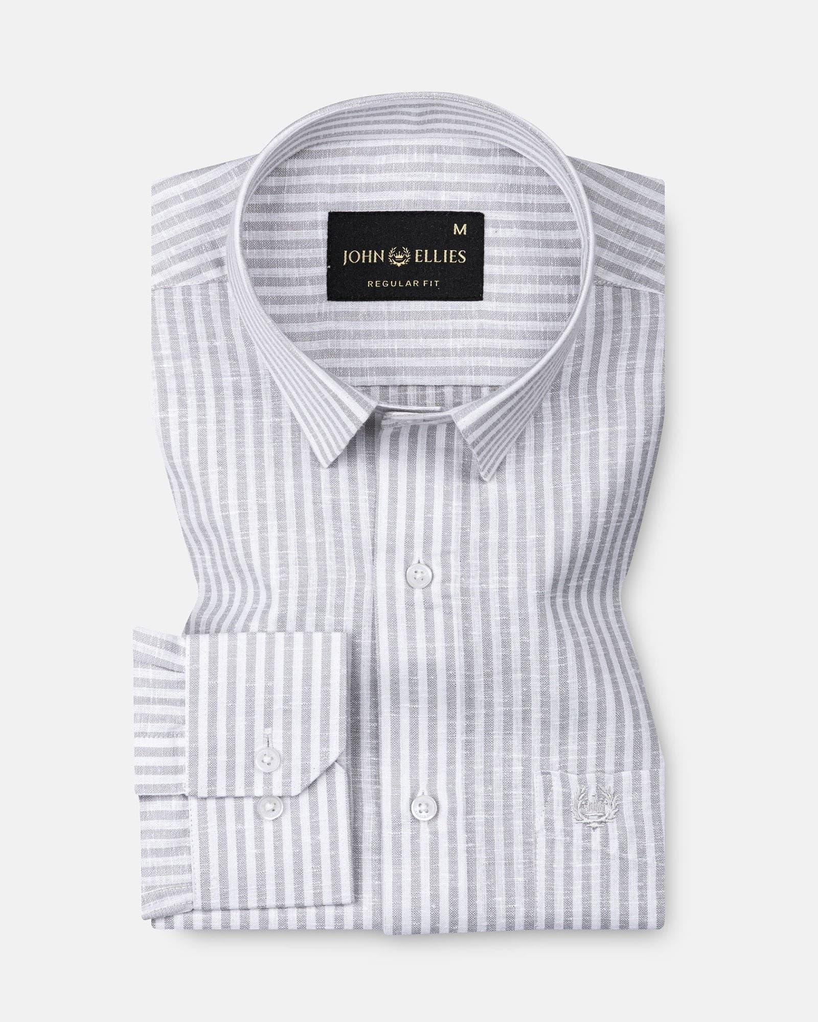 Gion Silver Stripes Linen Shirt