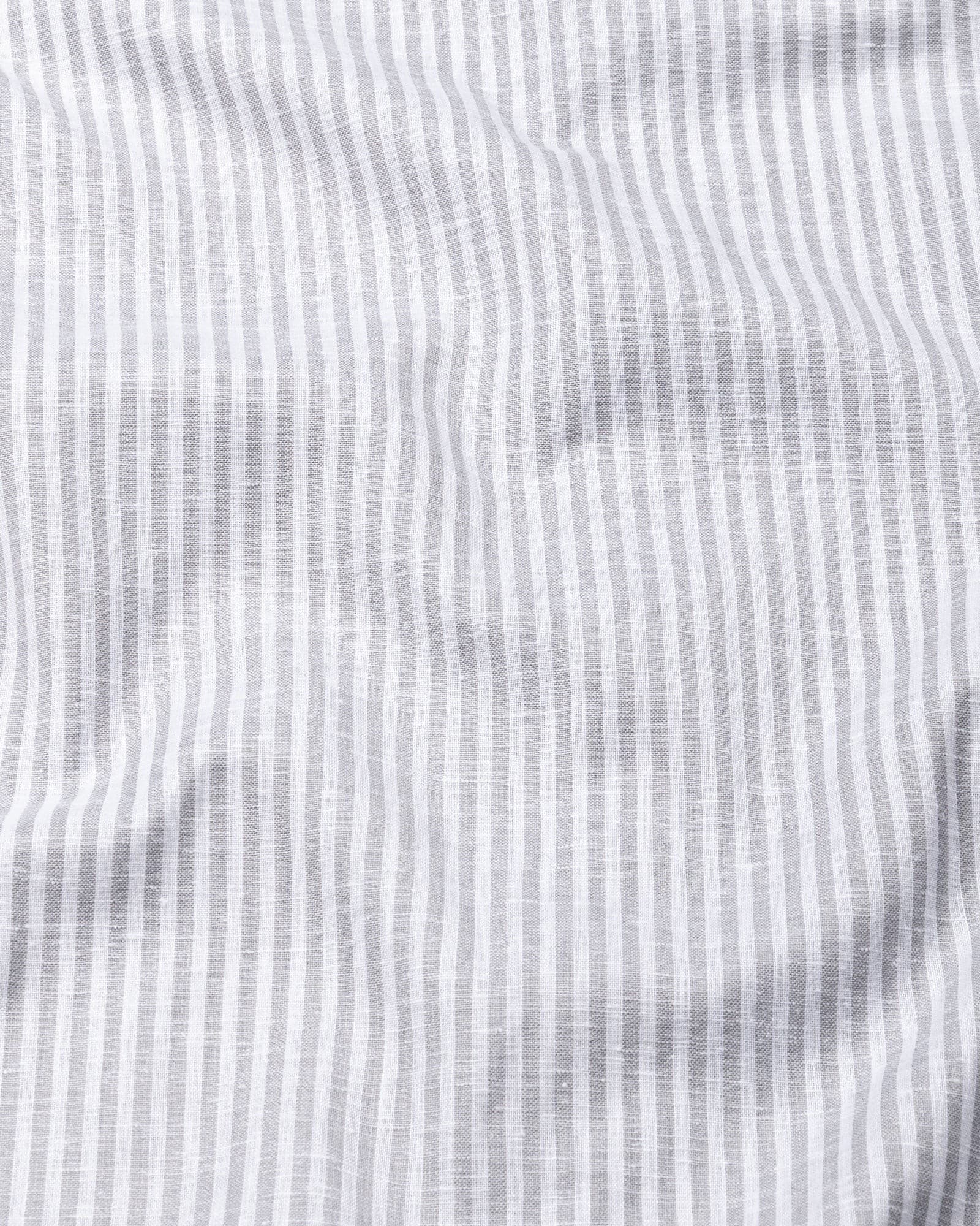 Gion Silver Stripes Linen Shirt