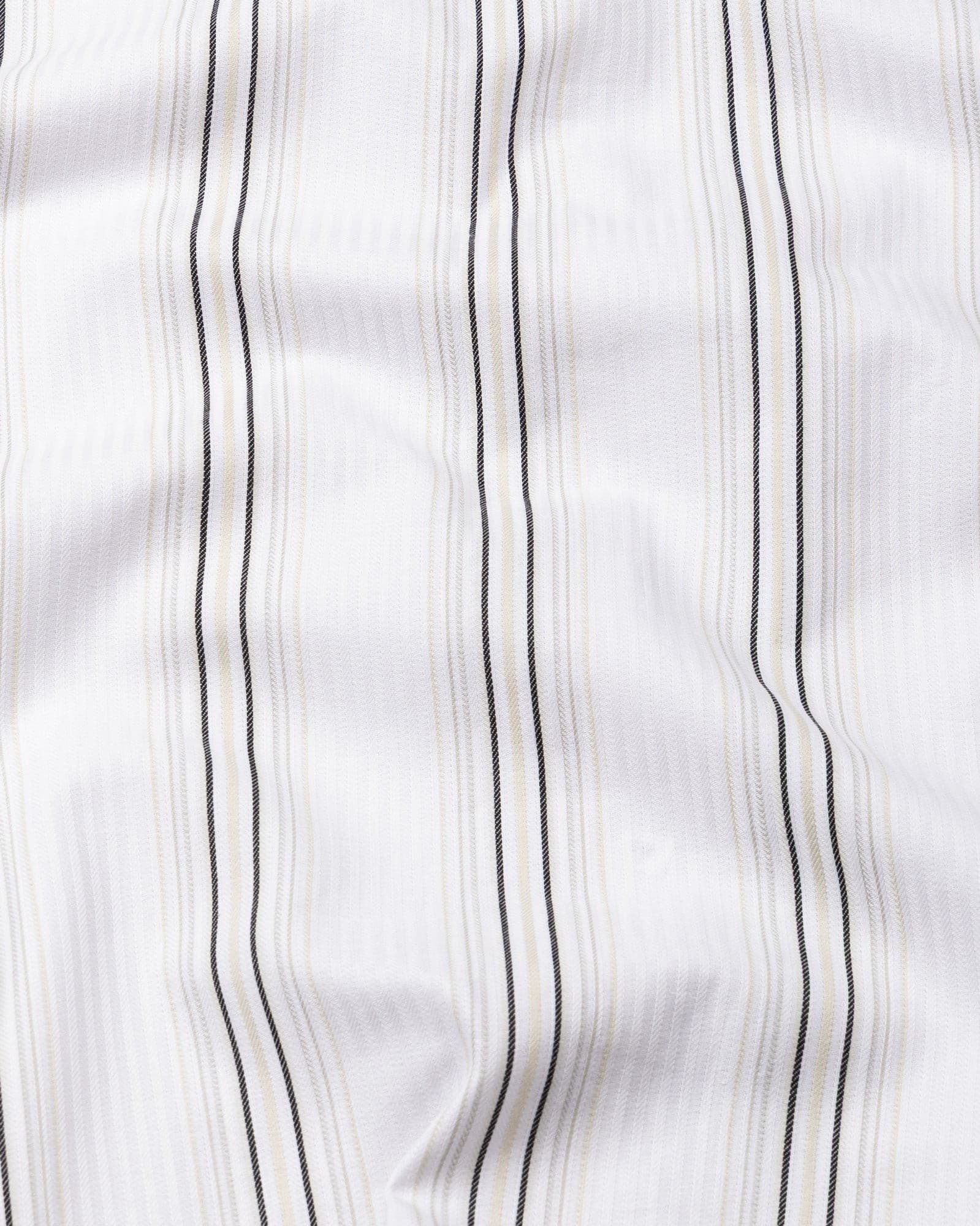 Rownin White Cotton Stripes Shirt
