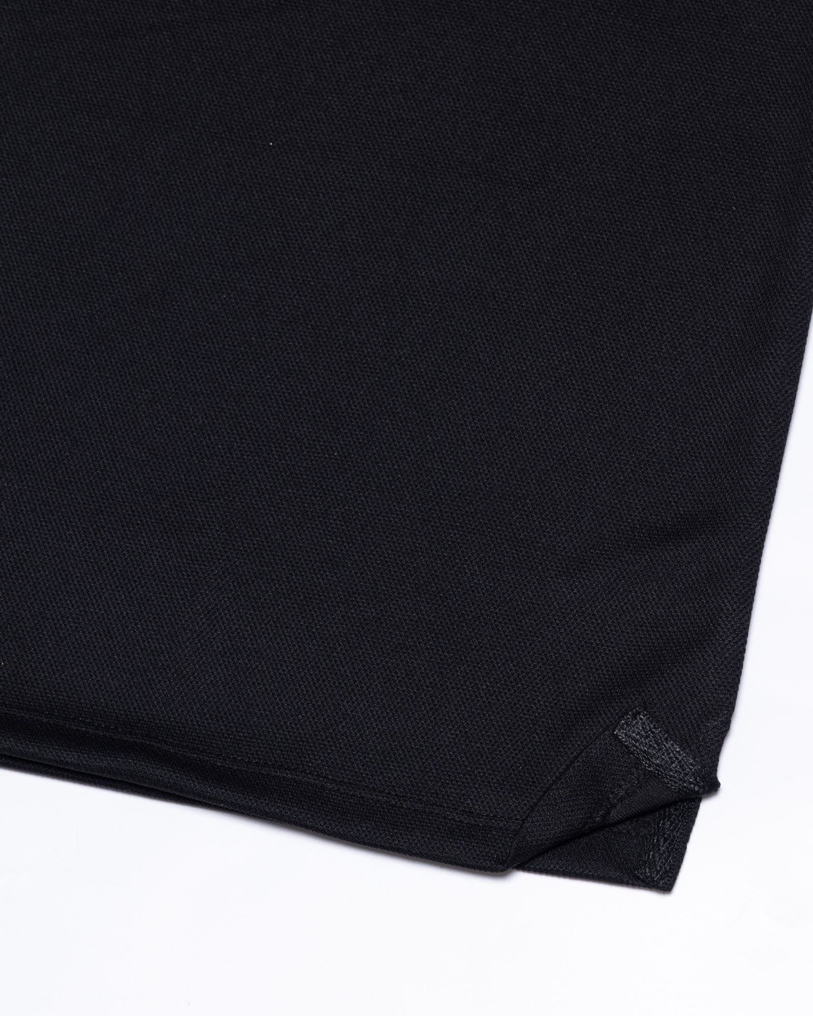 Sakura Black Cotton Polo T-Shirt