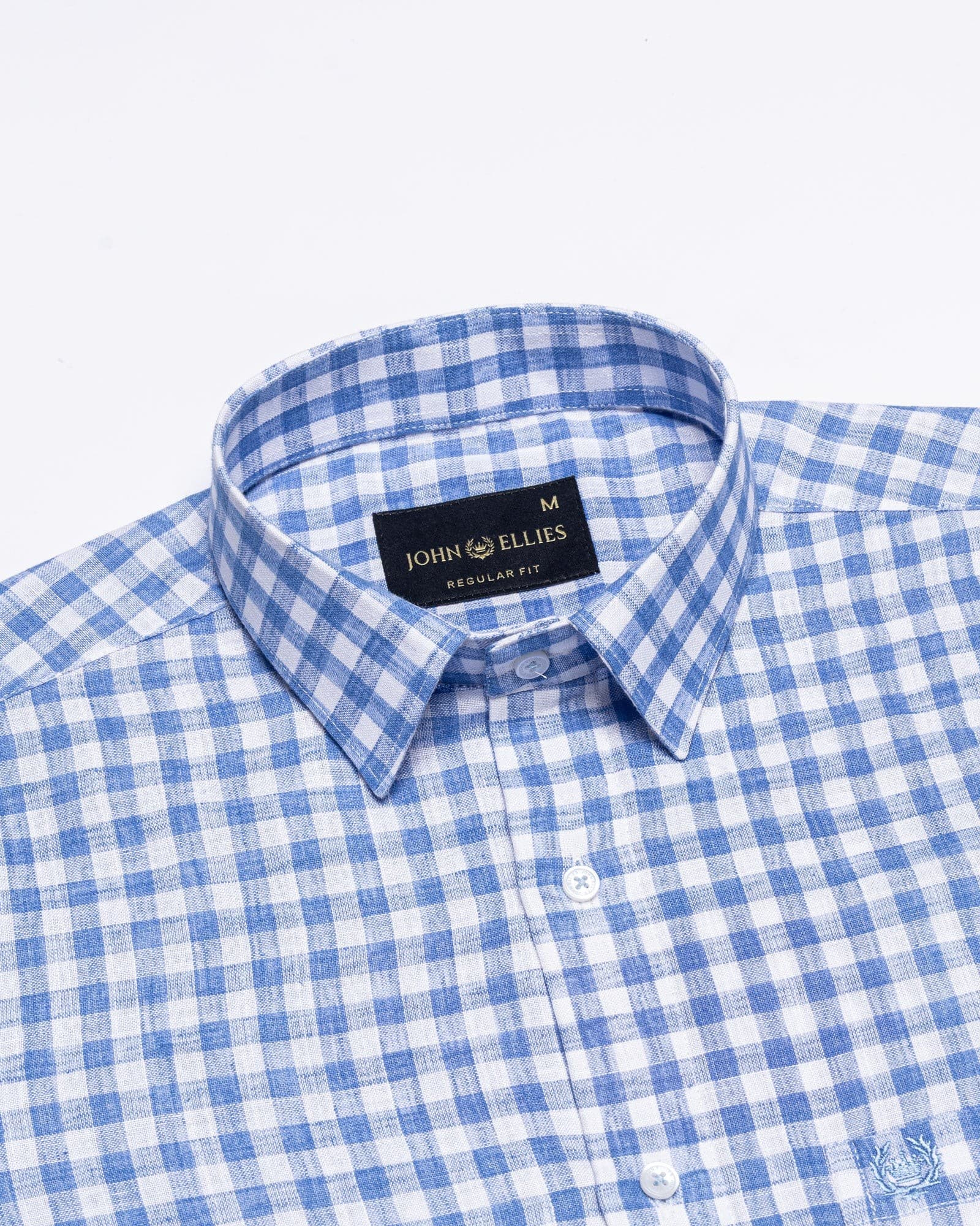 Kryox Blue Check Linen Shirt