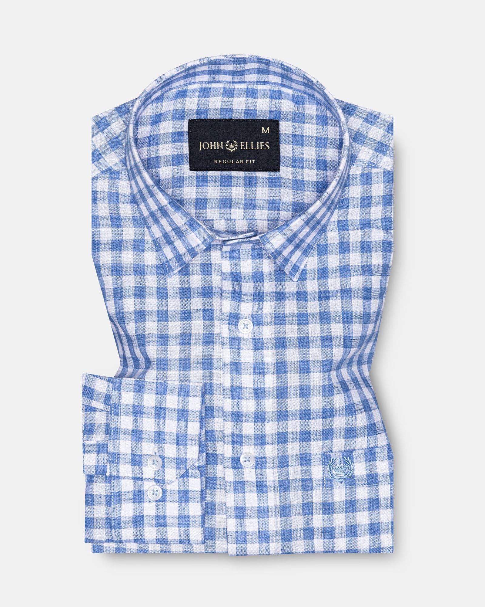 Kryox Blue Check Linen Shirt