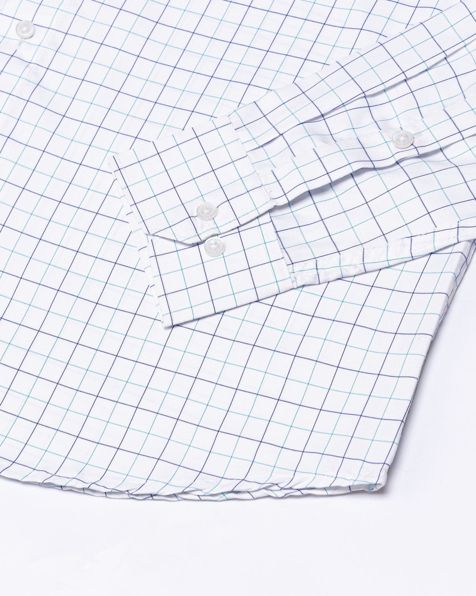 Ruvin Green Check Button Down Cotton Shirt