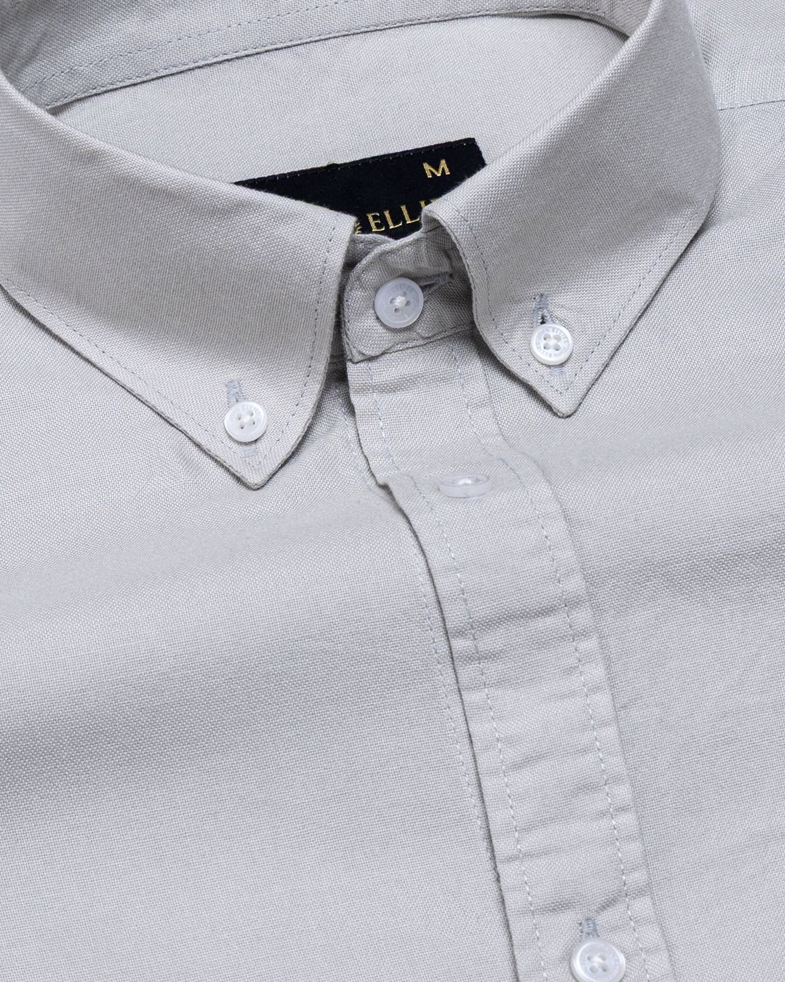 Regent Silver Plain Button Down Oxford Cotton Shirt