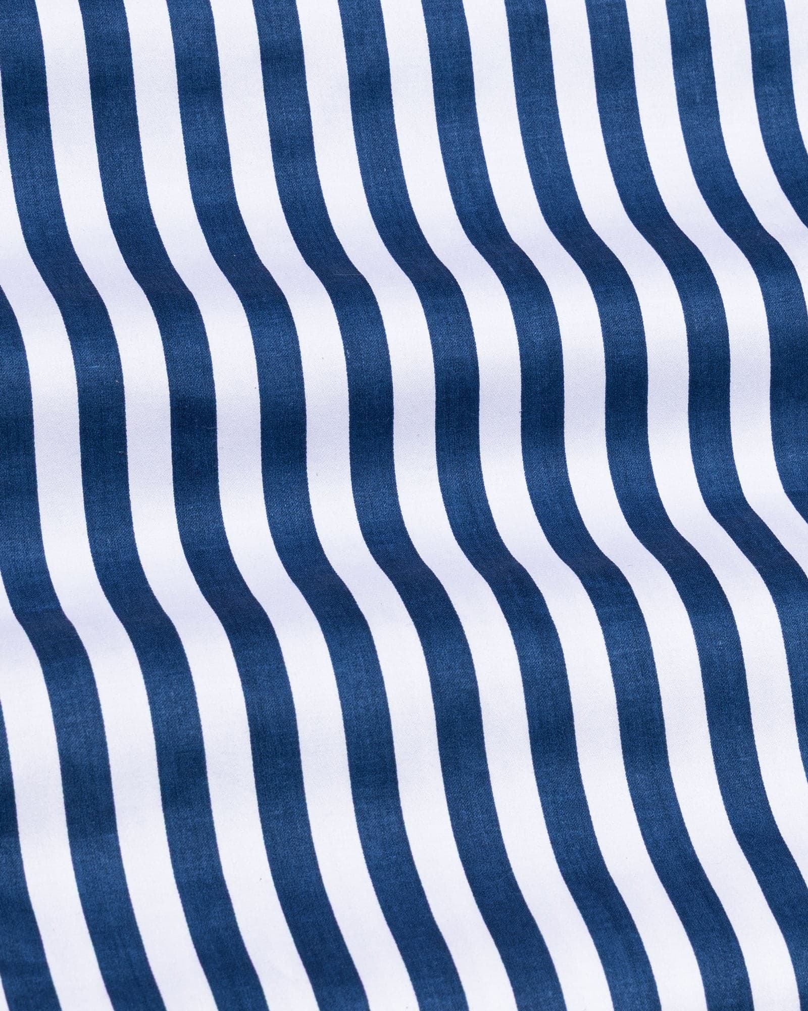 Holend Navy Blue Premium Cotton Stripes Shirt