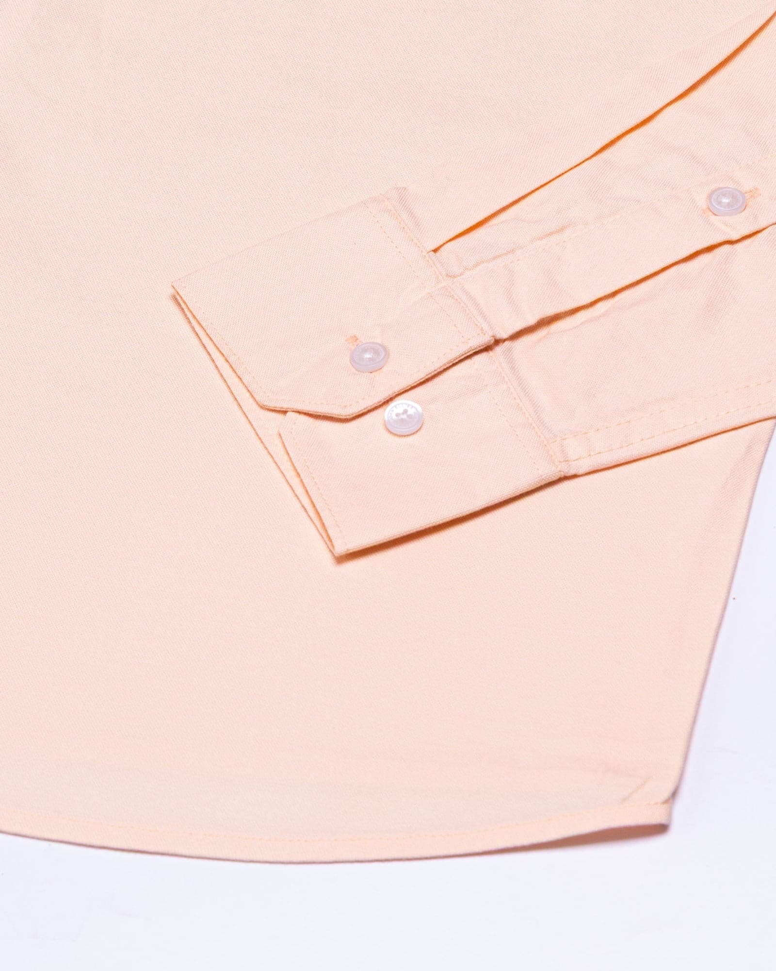 Regent Peach Plain Button Down Oxford Cotton Shirt