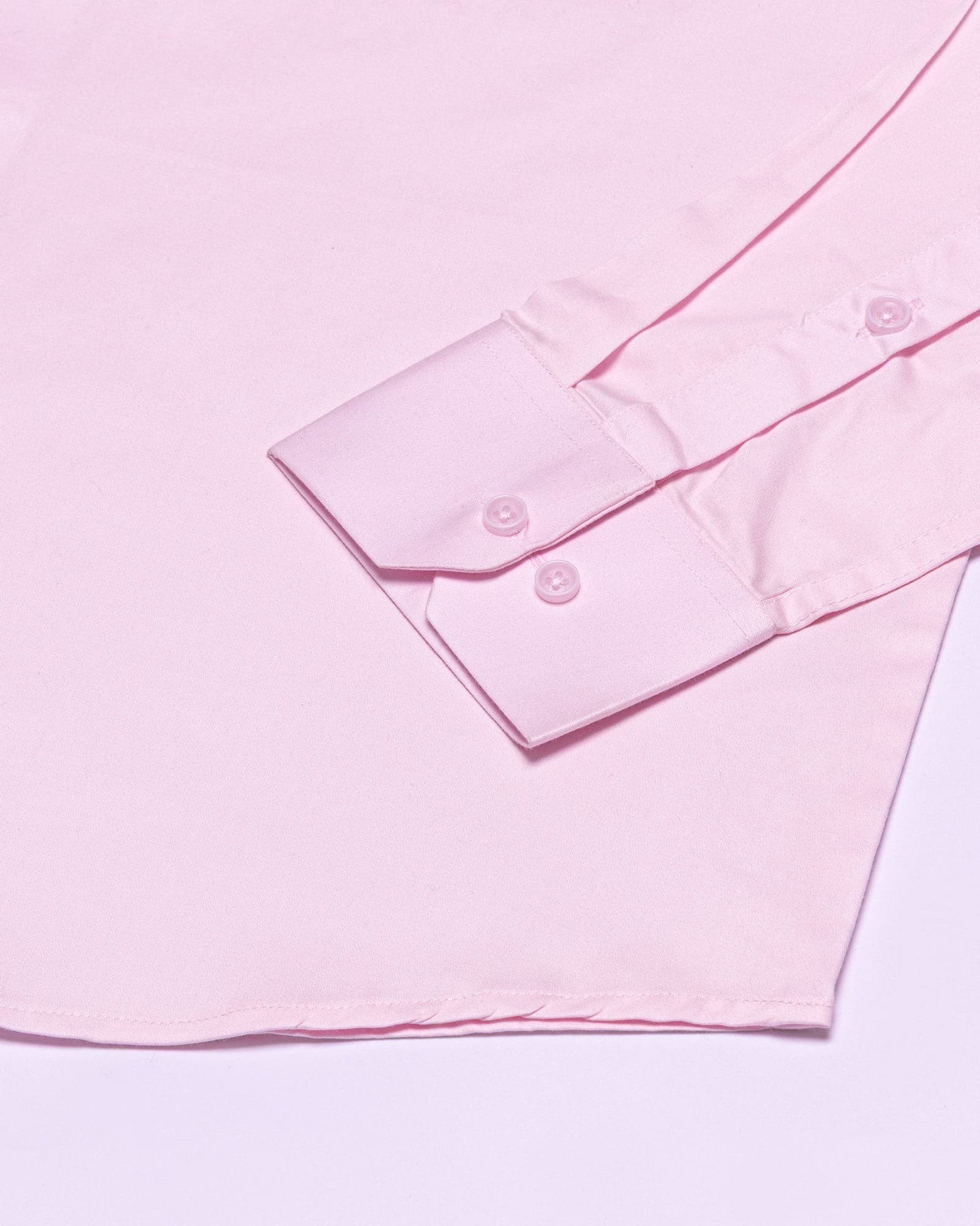 Zink Light Pink Plain Cotton Shirt