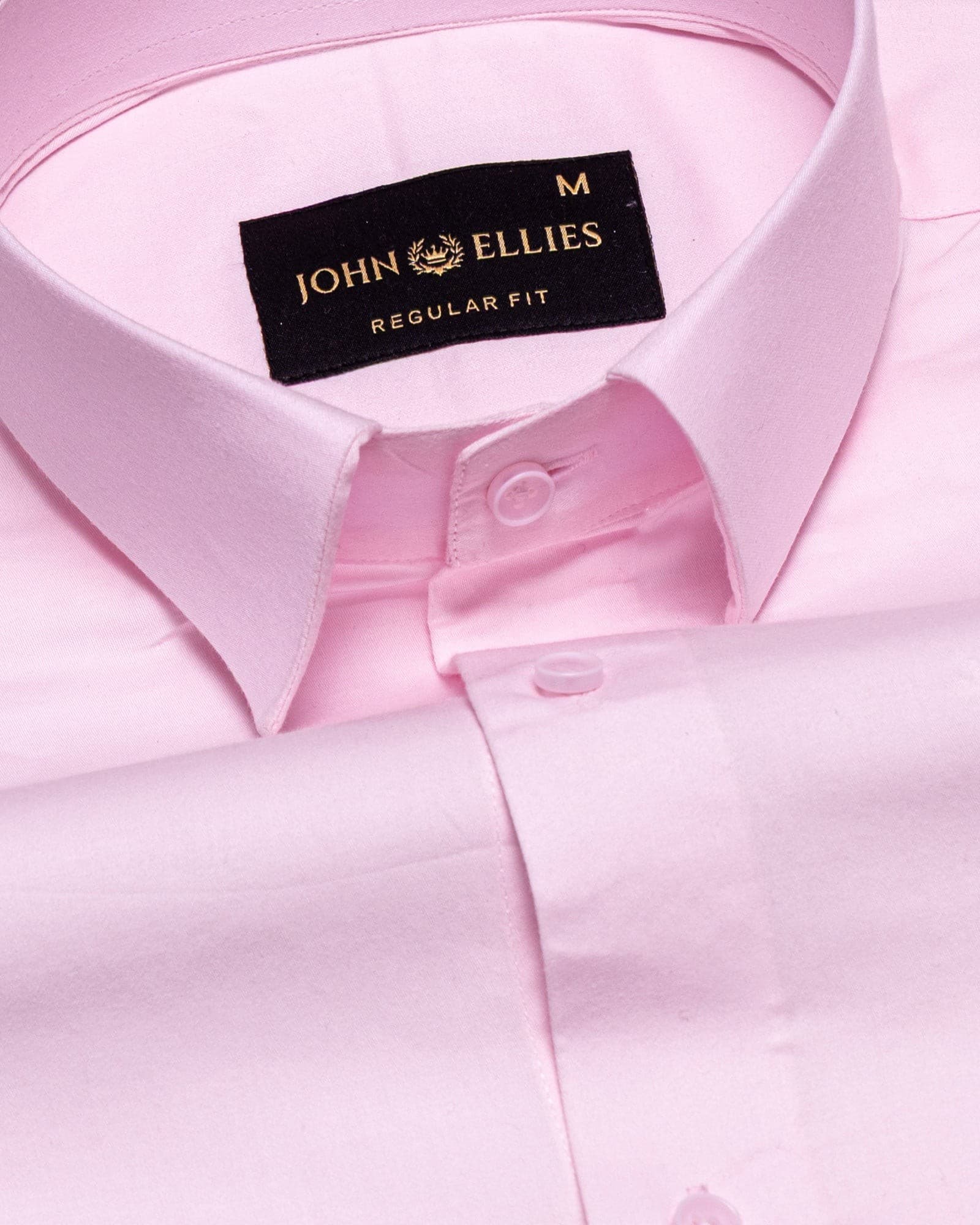Zink Light Pink Plain Cotton Shirt