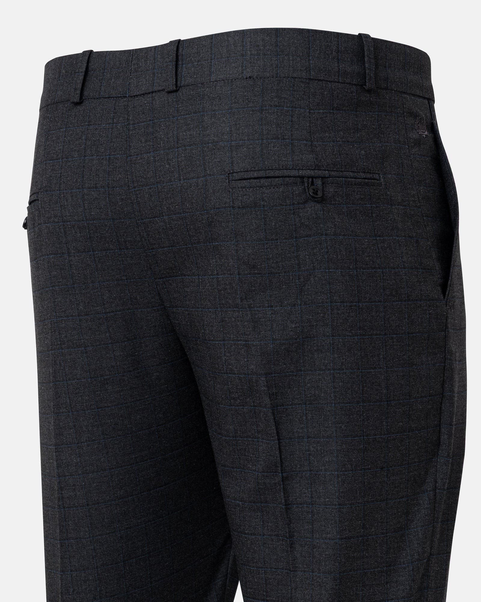 Robbs Black Checked Formal Pant