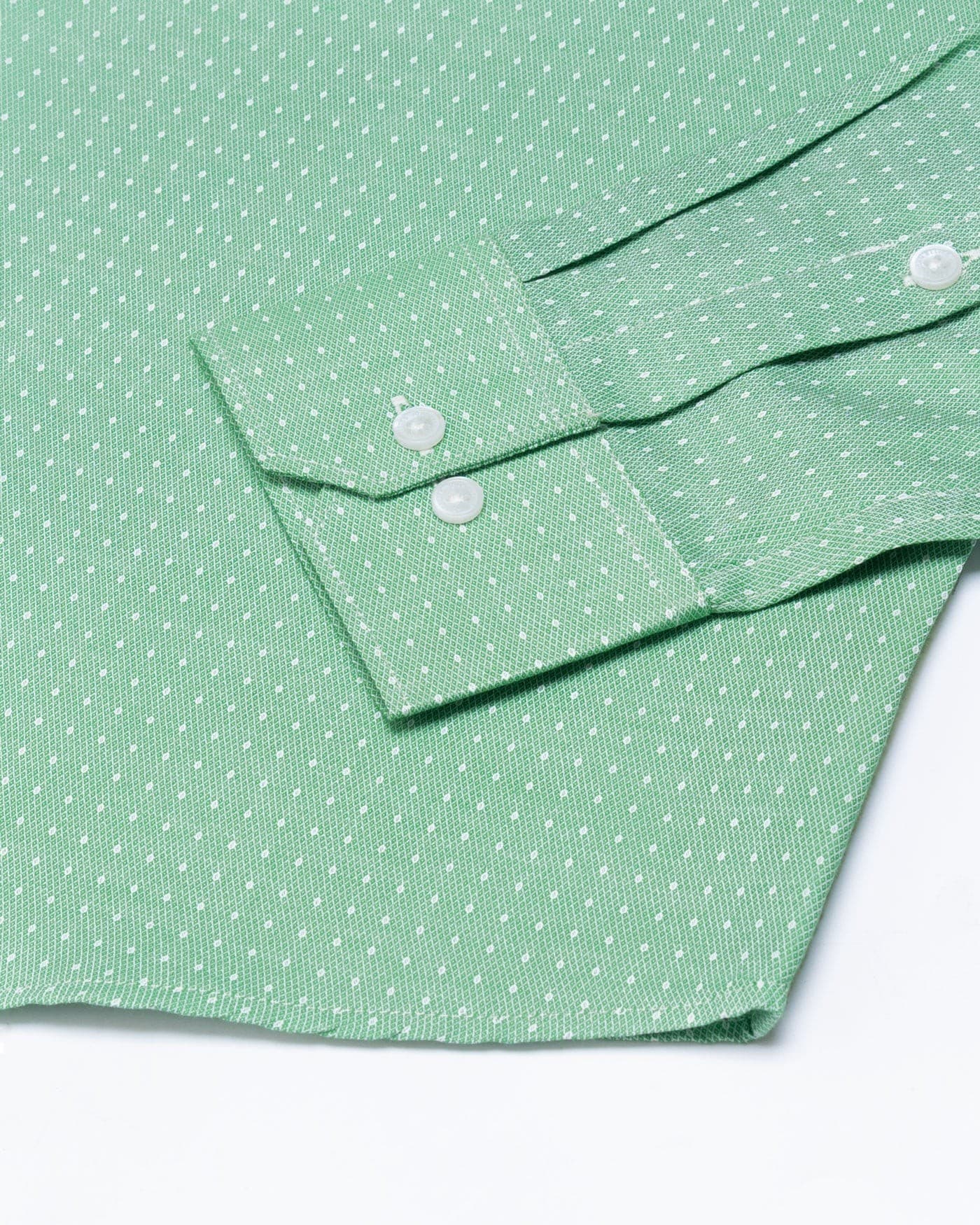 Slurp Green Textured Cotton Shirt