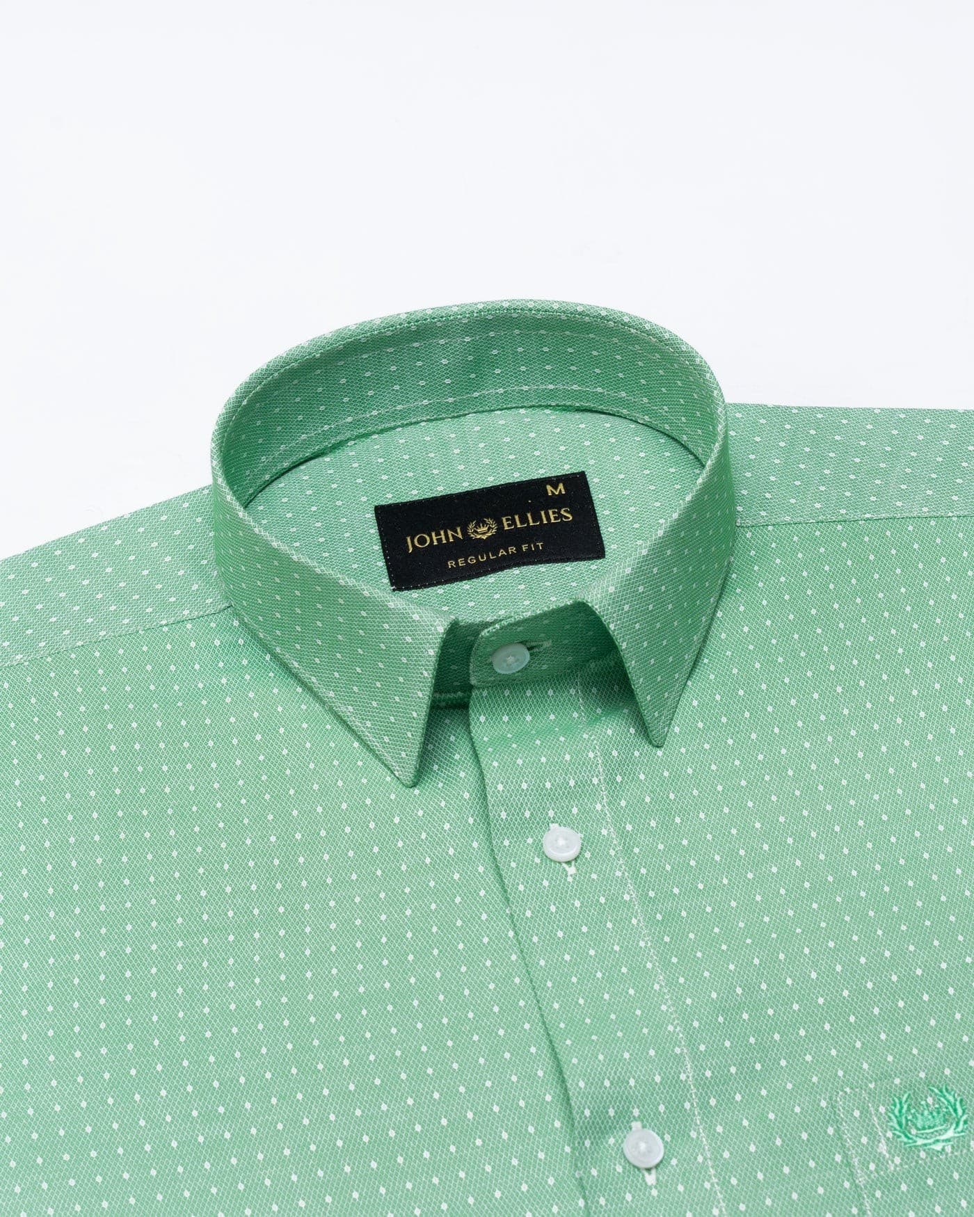 Slurp Green Textured Cotton Shirt