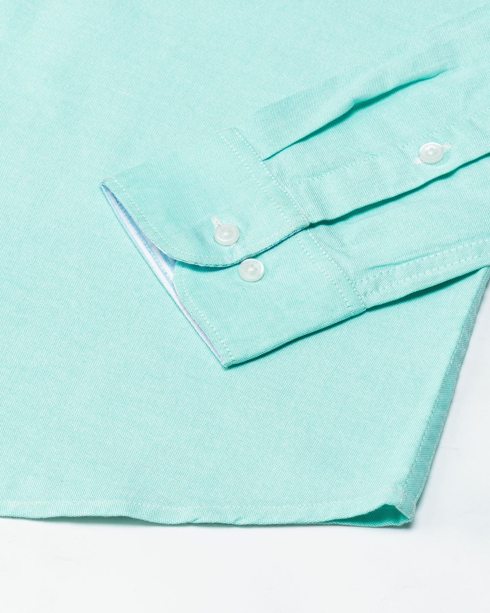 Hicker Lime Button Down Plain Oxford Cotton Shirt
