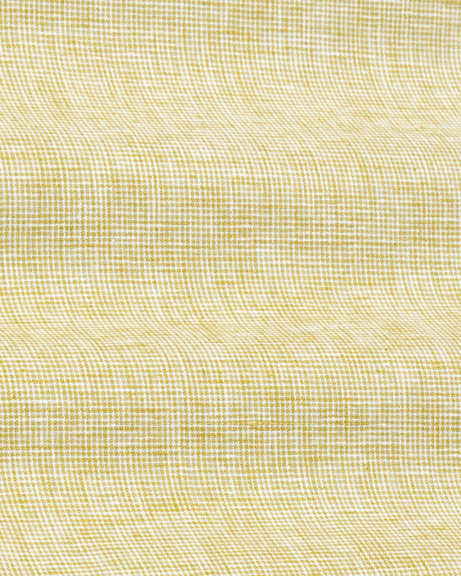 Isaac Yellow Check Button Down Linen Shirt