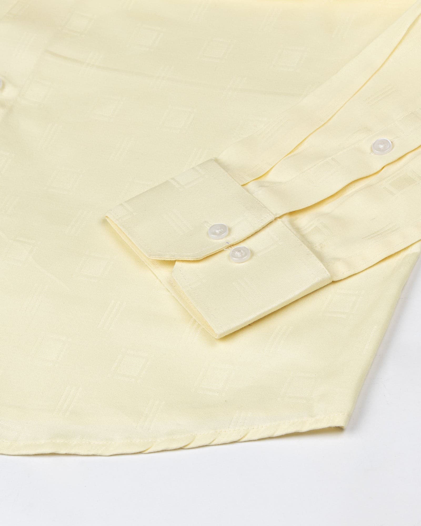 Agnes Yellow Textured Cotton Shirt