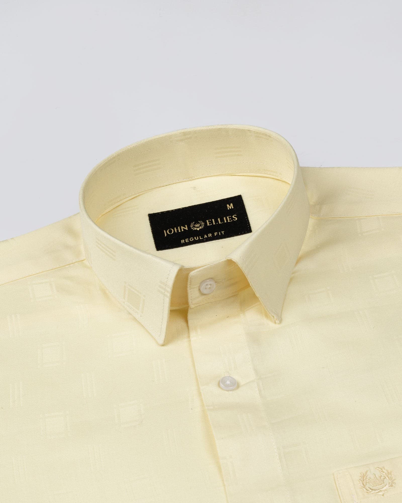 Agnes Yellow Textured Cotton Shirt