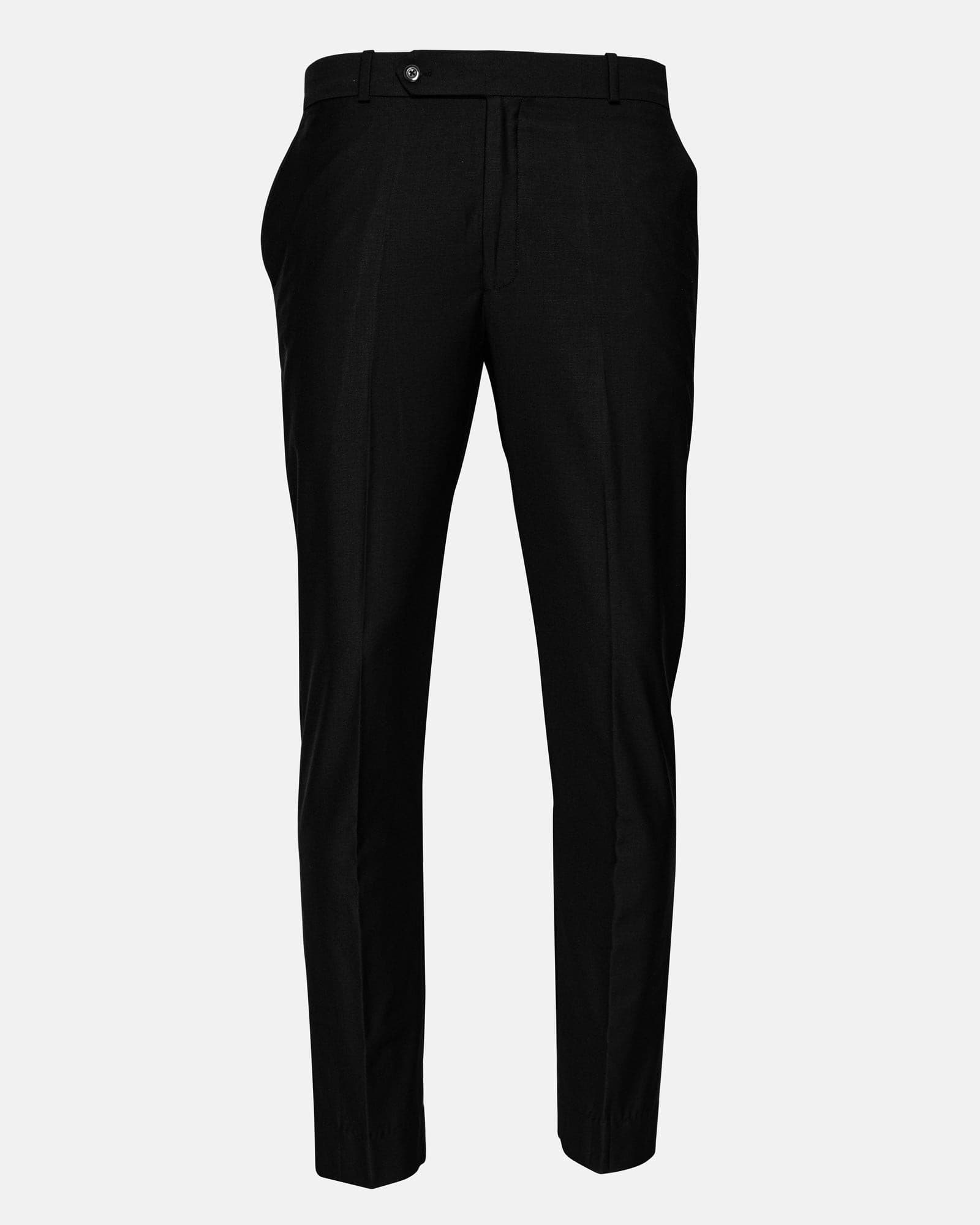 Madls Black Plain Formal Cotton Pant