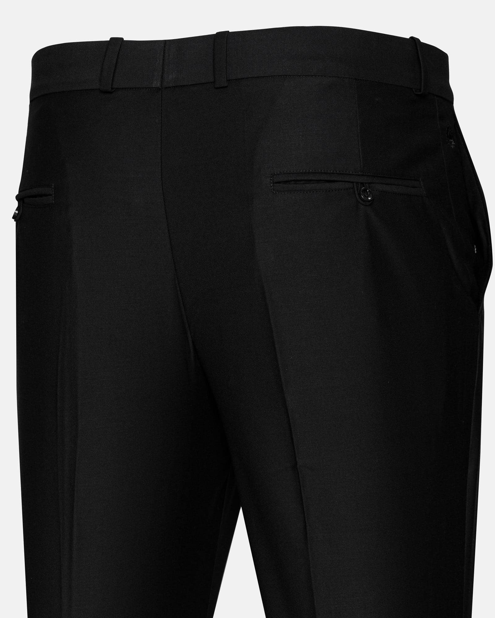Canes Black Plain Formal Cotton Pant