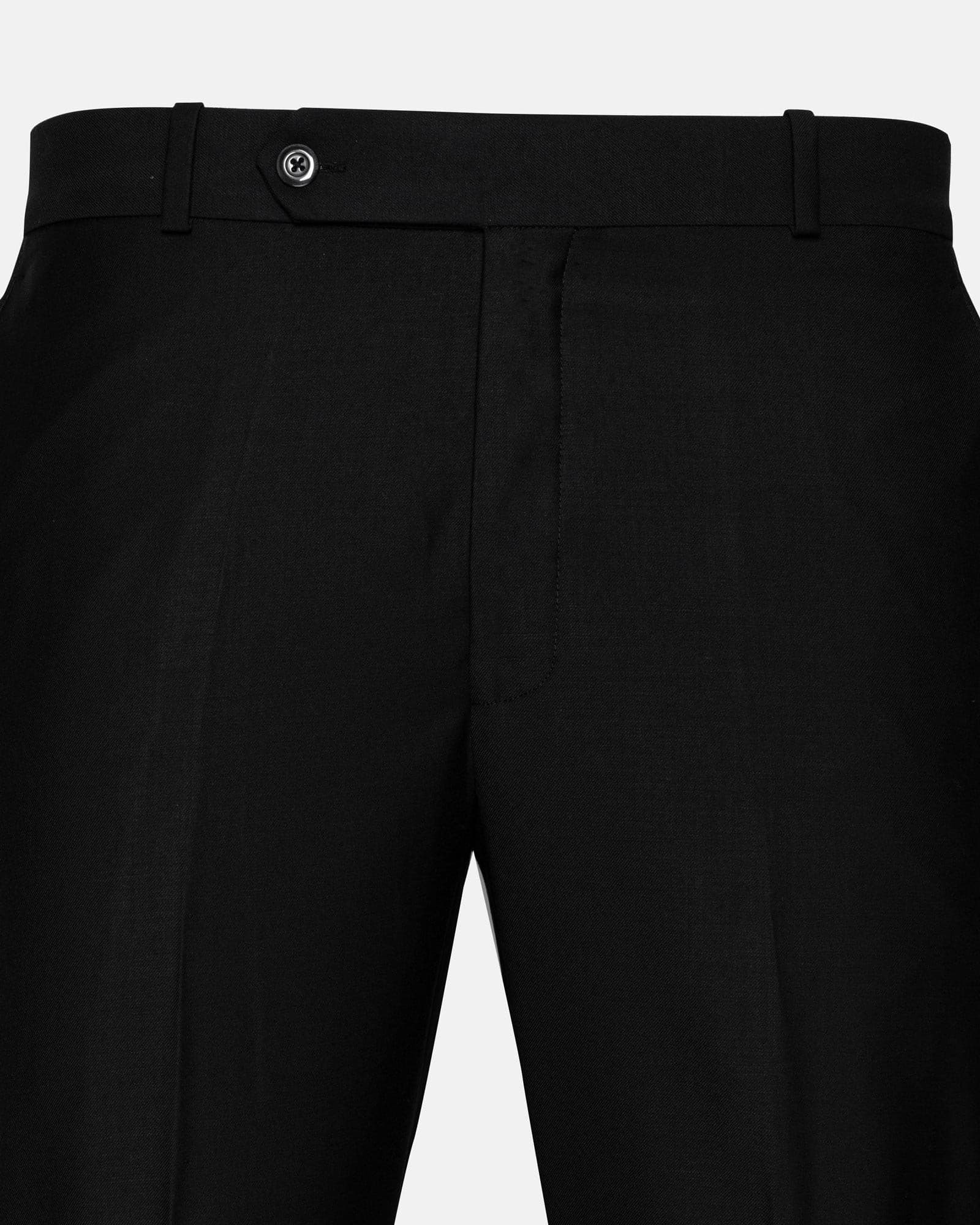 Canes Black Plain Formal Cotton Pant