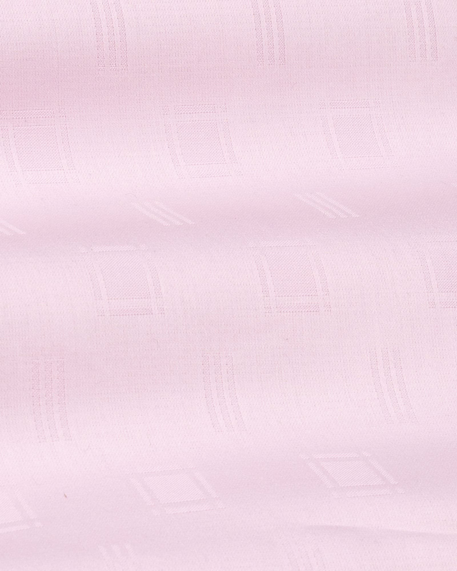 Agnes Light Pink Textured Cotton Shirt