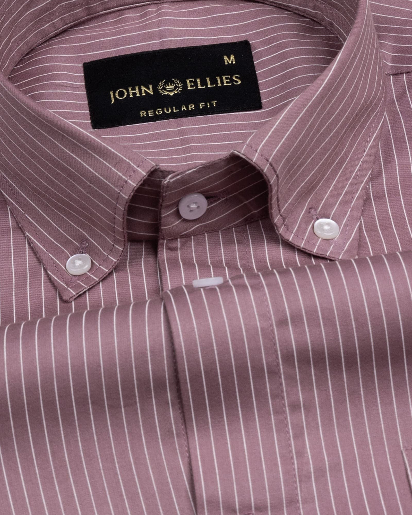 Orter Pink Pin Stripes Button Down Premium Cotton Shirt