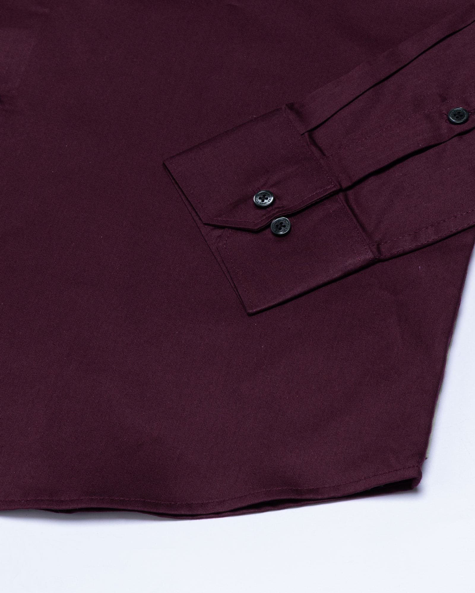 Griphen Maroon Plain Button Down Cotton Shirt