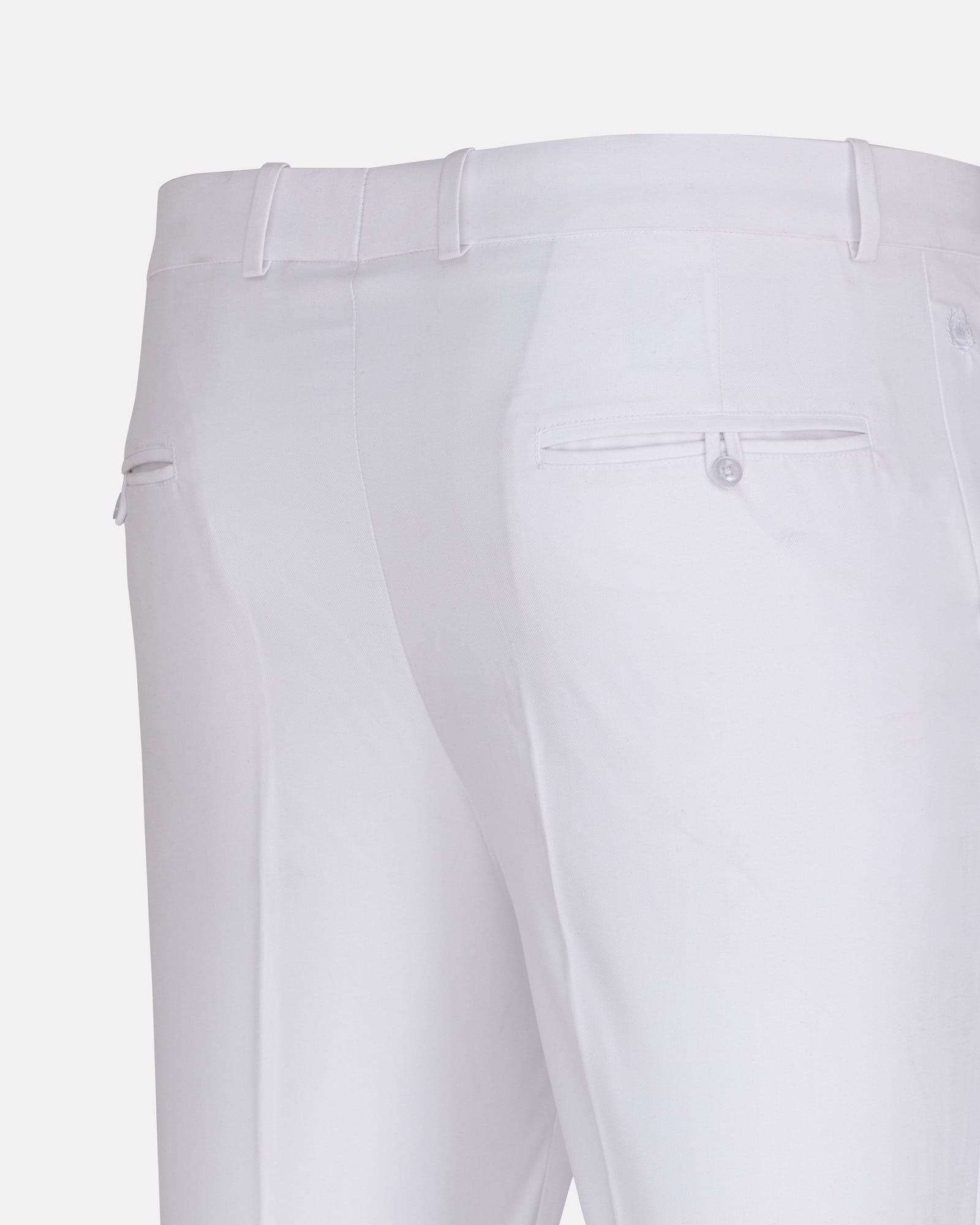 Brant White Formal Cotton Pant