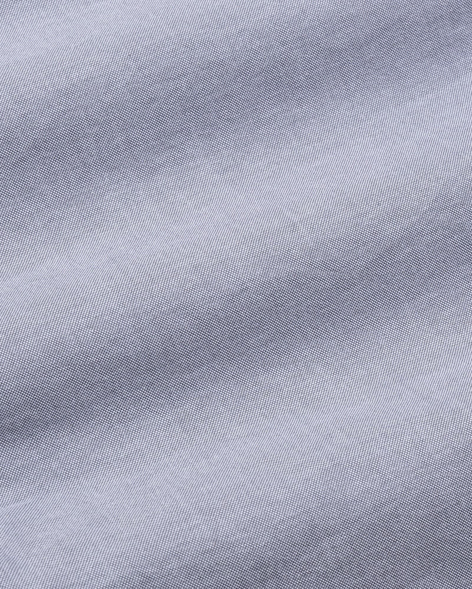 Hicker Silver Button Down Plain Oxford Cotton Shirt