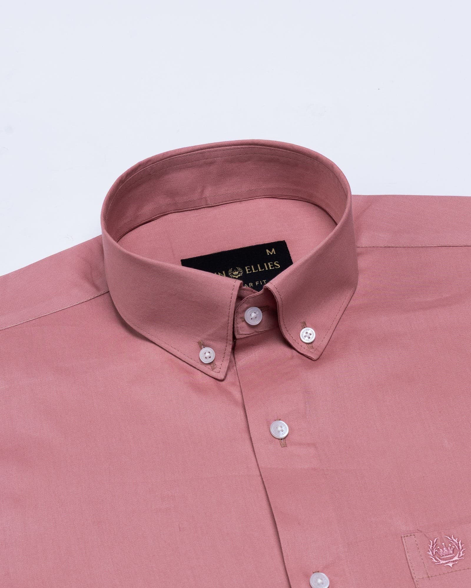 Griphen Pink Plain Button Down Cotton Shirt