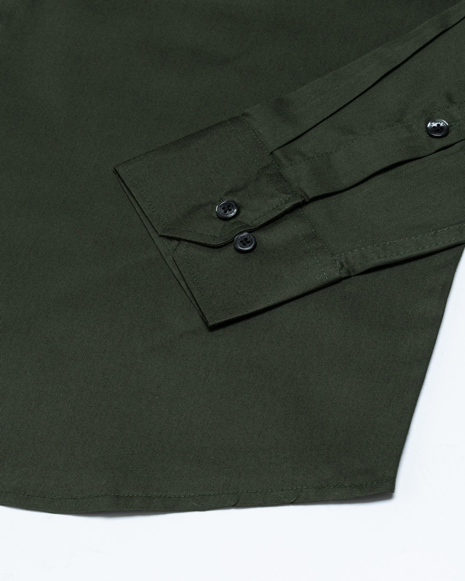 Griphen Green Plain Button Down Cotton Shirt
