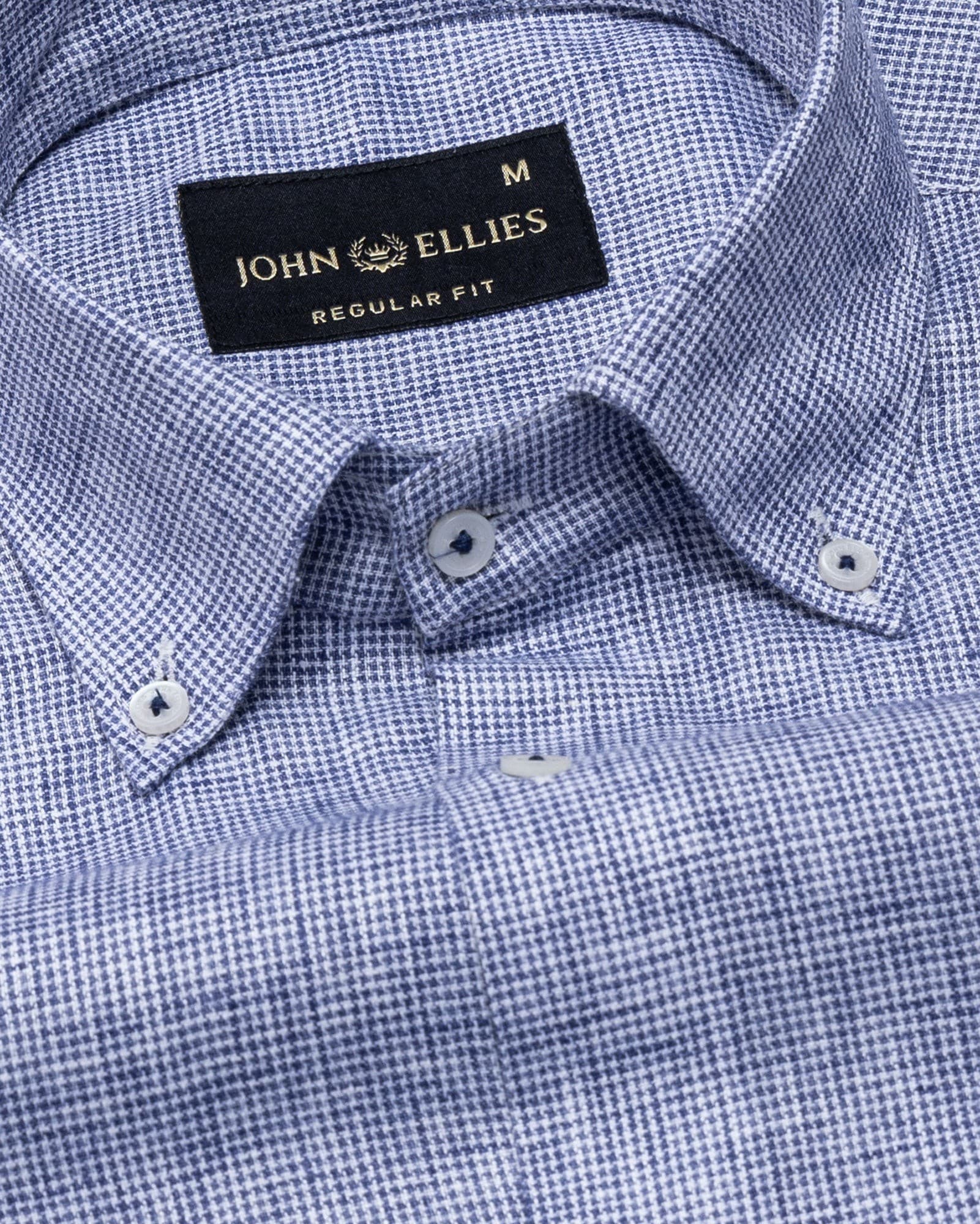 Isaac Navy Blue Check Button Down Linen Shirt