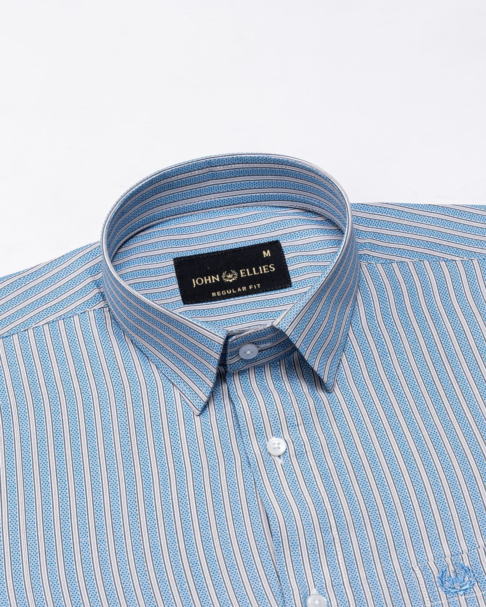 Edific Blue Stripes Cotton Shirt