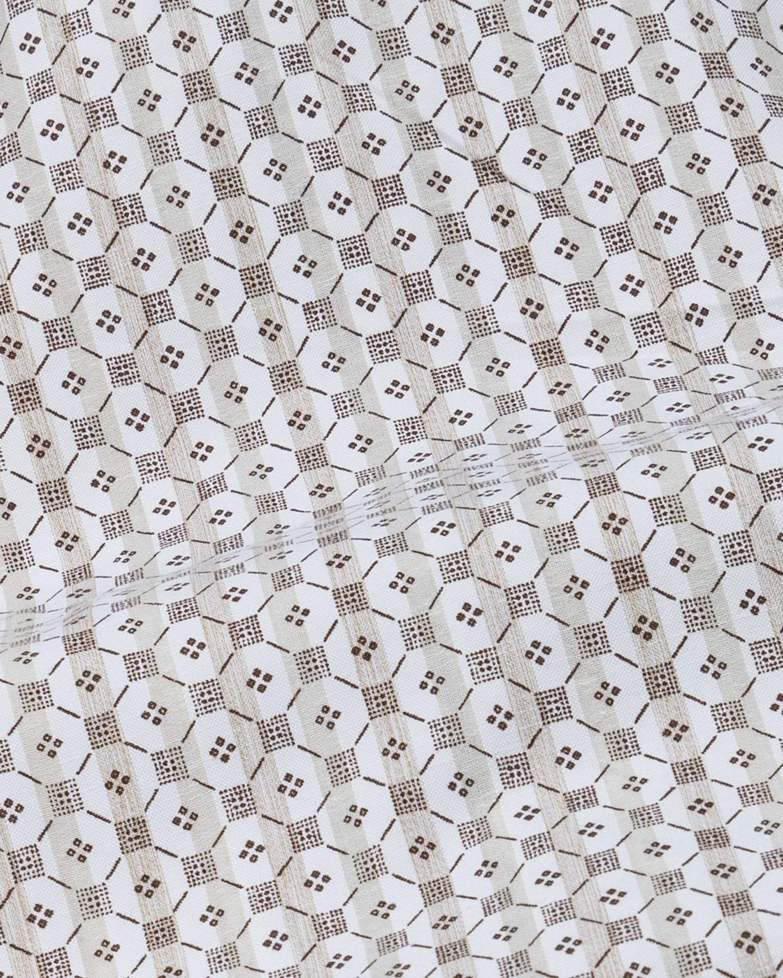 Luwan Brown Printed Cotton Shirt
