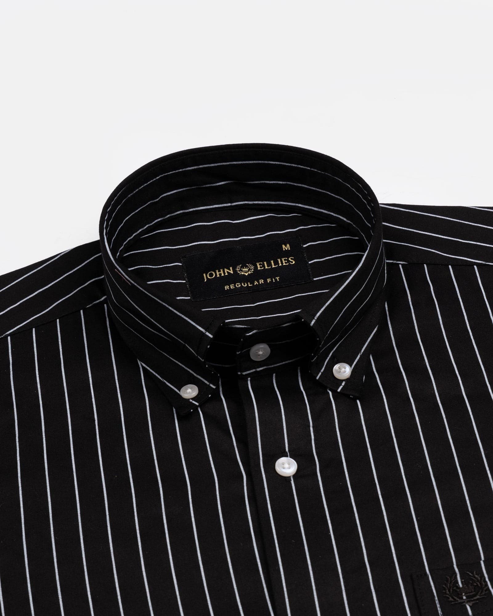 Orter Black Stripes Button Down Premium Cotton Shirt
