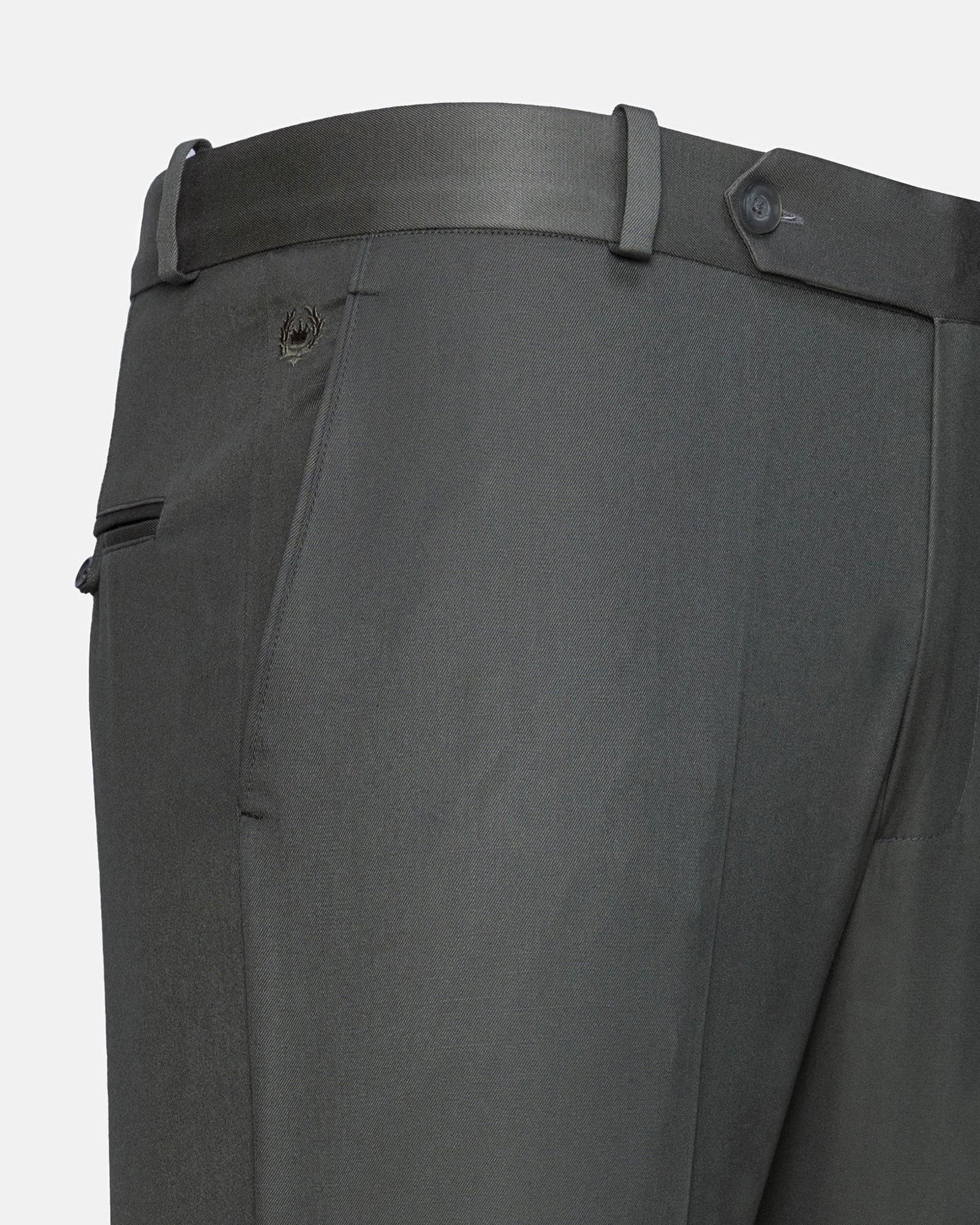 Canes Ash Grey Plain Formal Cotton Pant