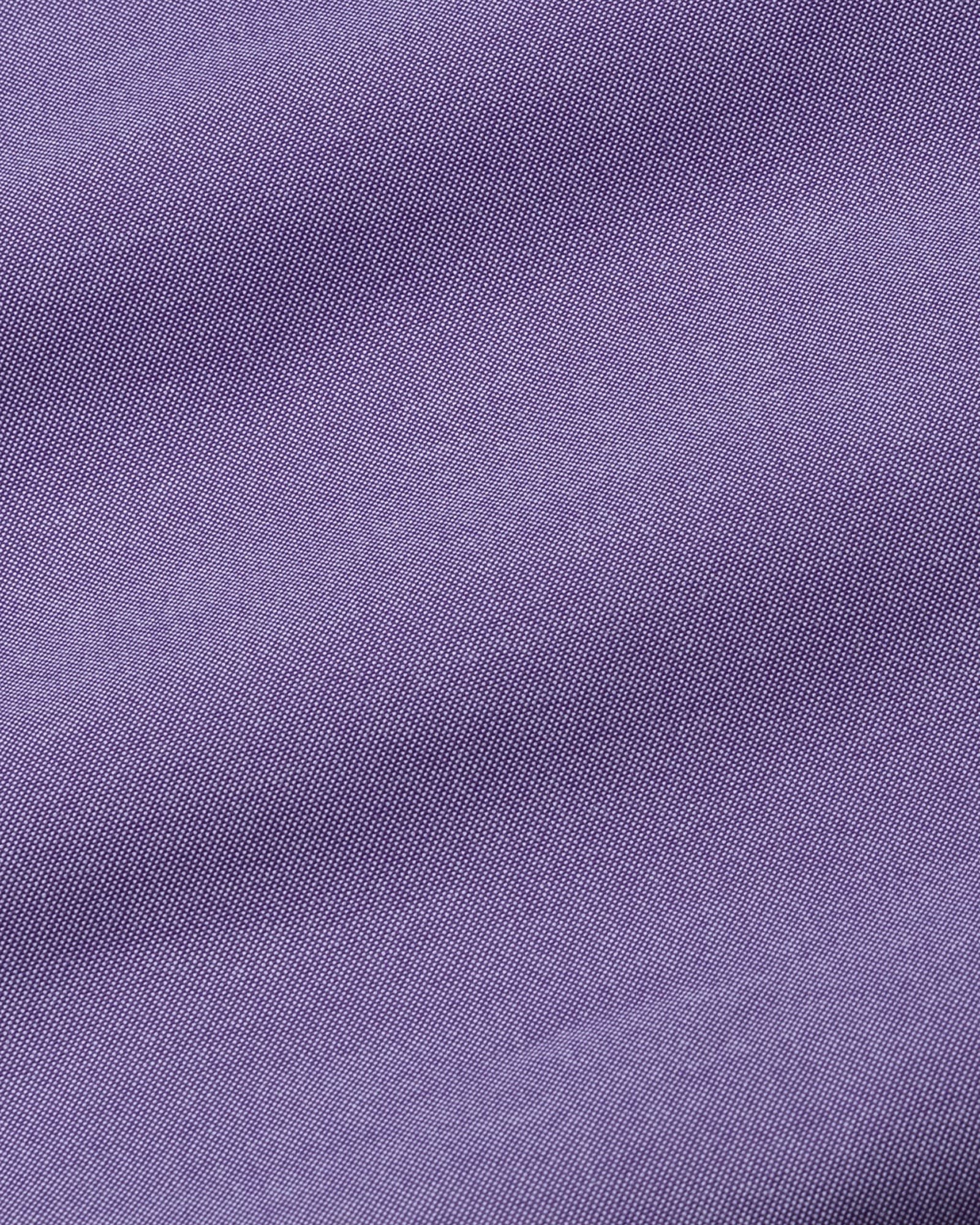 Raven Purple White Cuff Collar Oxford Cotton Shirt